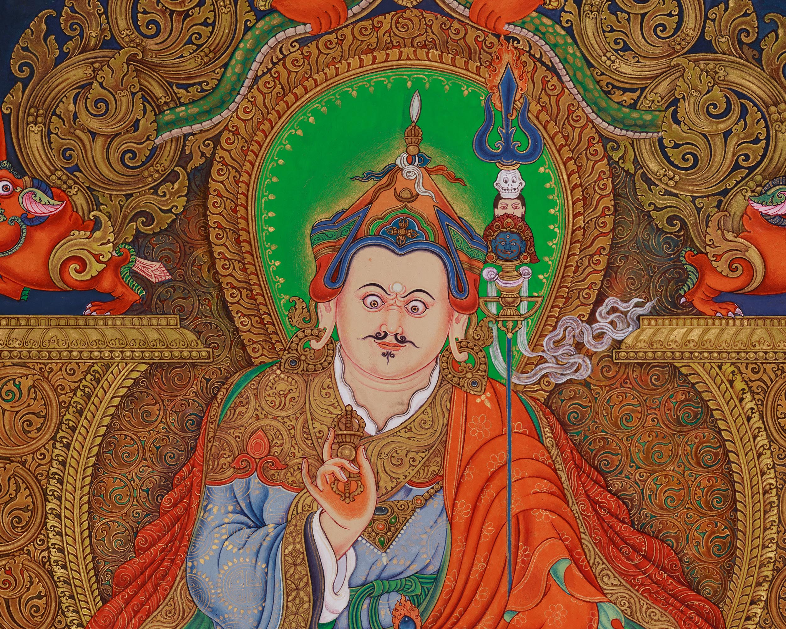 Guru Rinpoche Thangka Print | Eight Manifestations of Padmasambhava