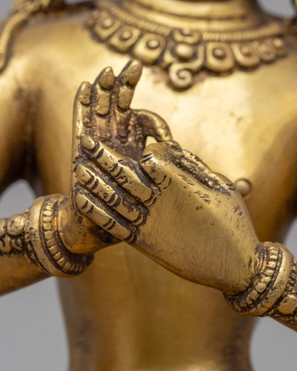 Himalayan Bodhisattva Statue | Brass Body Buddhist Art