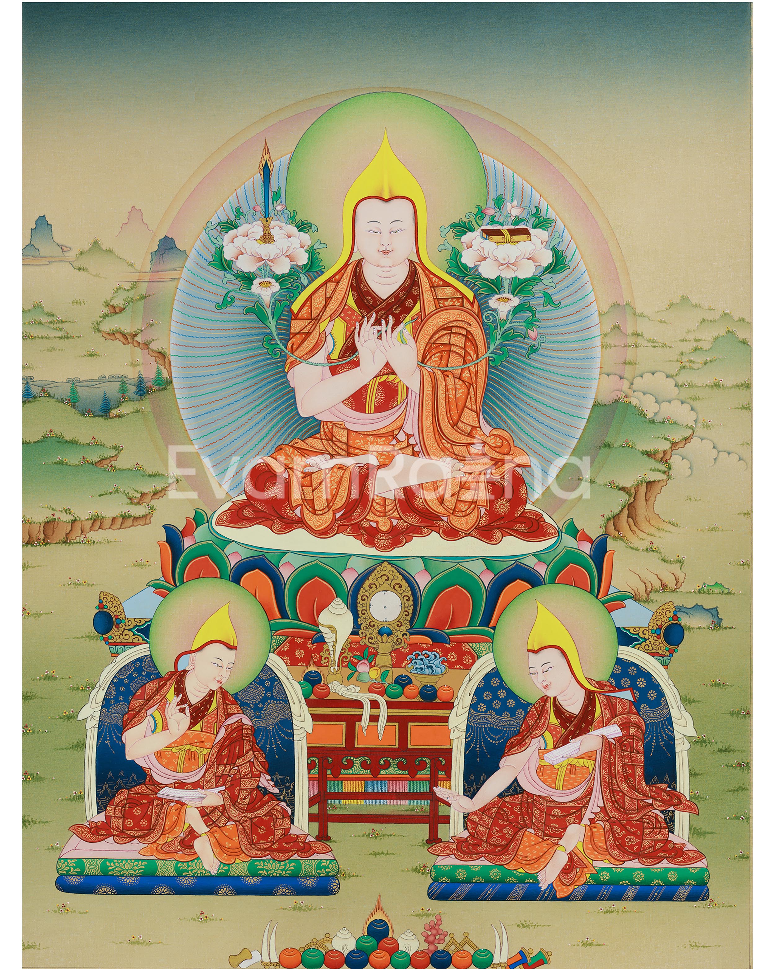 tsongkhapa-and-disciples-thangka