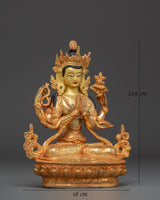 Handcrafted Chenrezig Copper Art