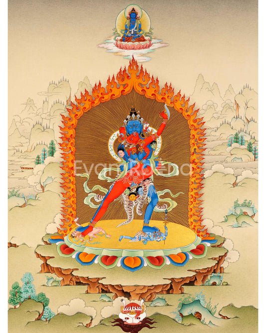 2 Armed Chakrasamvara Thangka Print