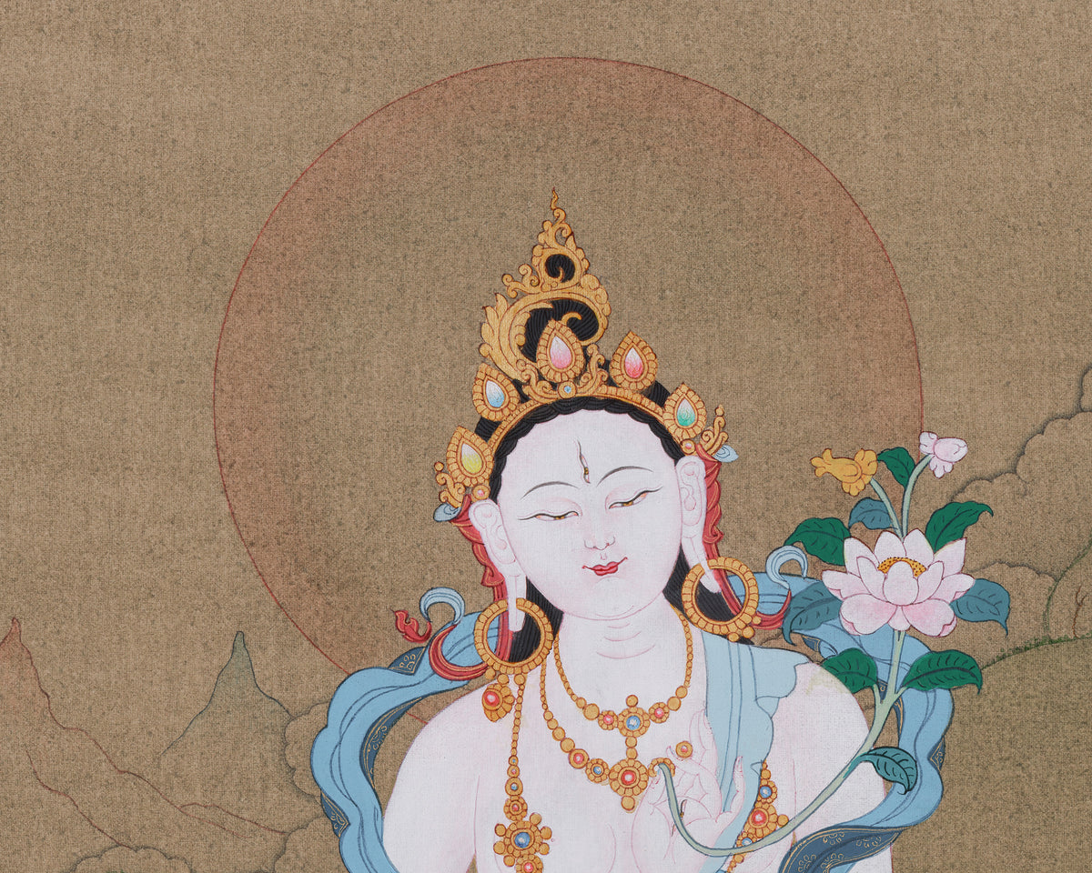 Beautifully Painted Peaceful Sita Tara | Goddess of Healing and Protection