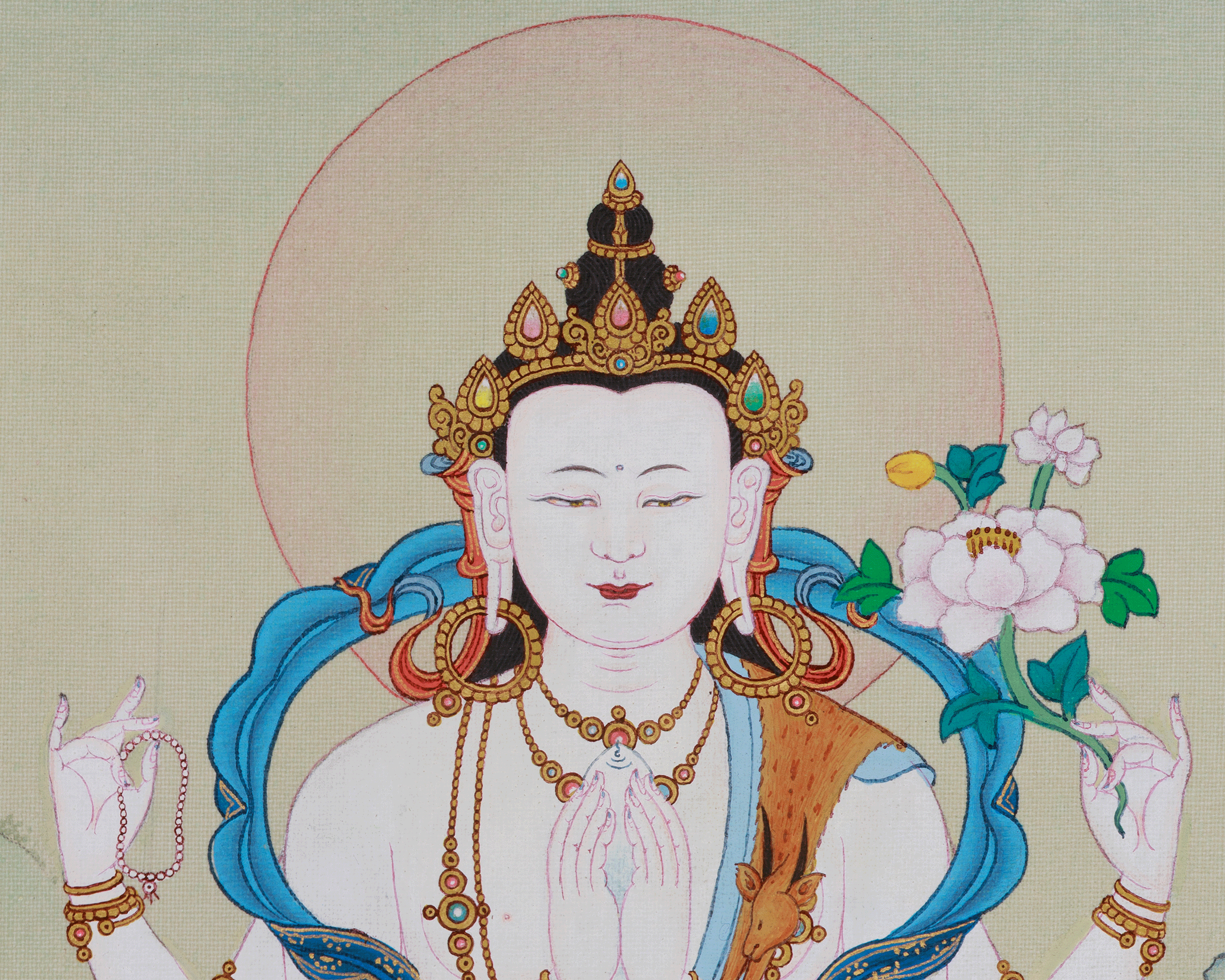 Chenrezig Thangka of Blessings | A Sacred Representation of Compassion