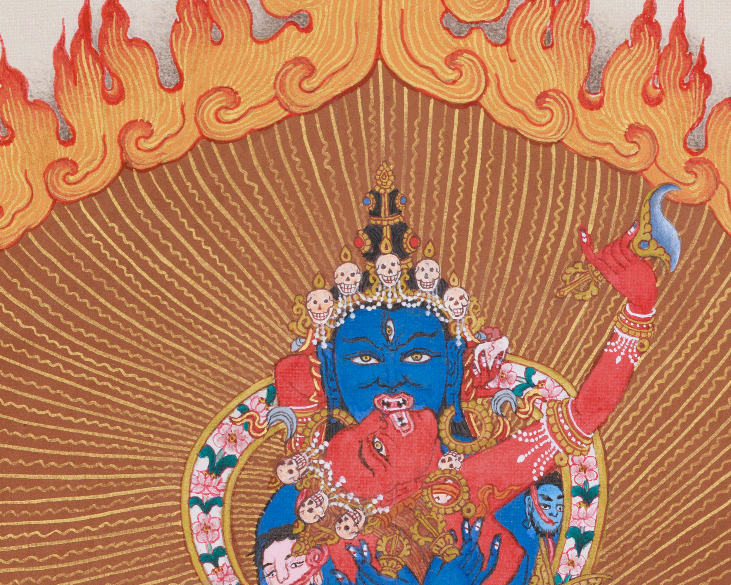 Sacred Chakrasamvara Yab-Yum Thangka | Yidam Artwork for Spiritual Transformation