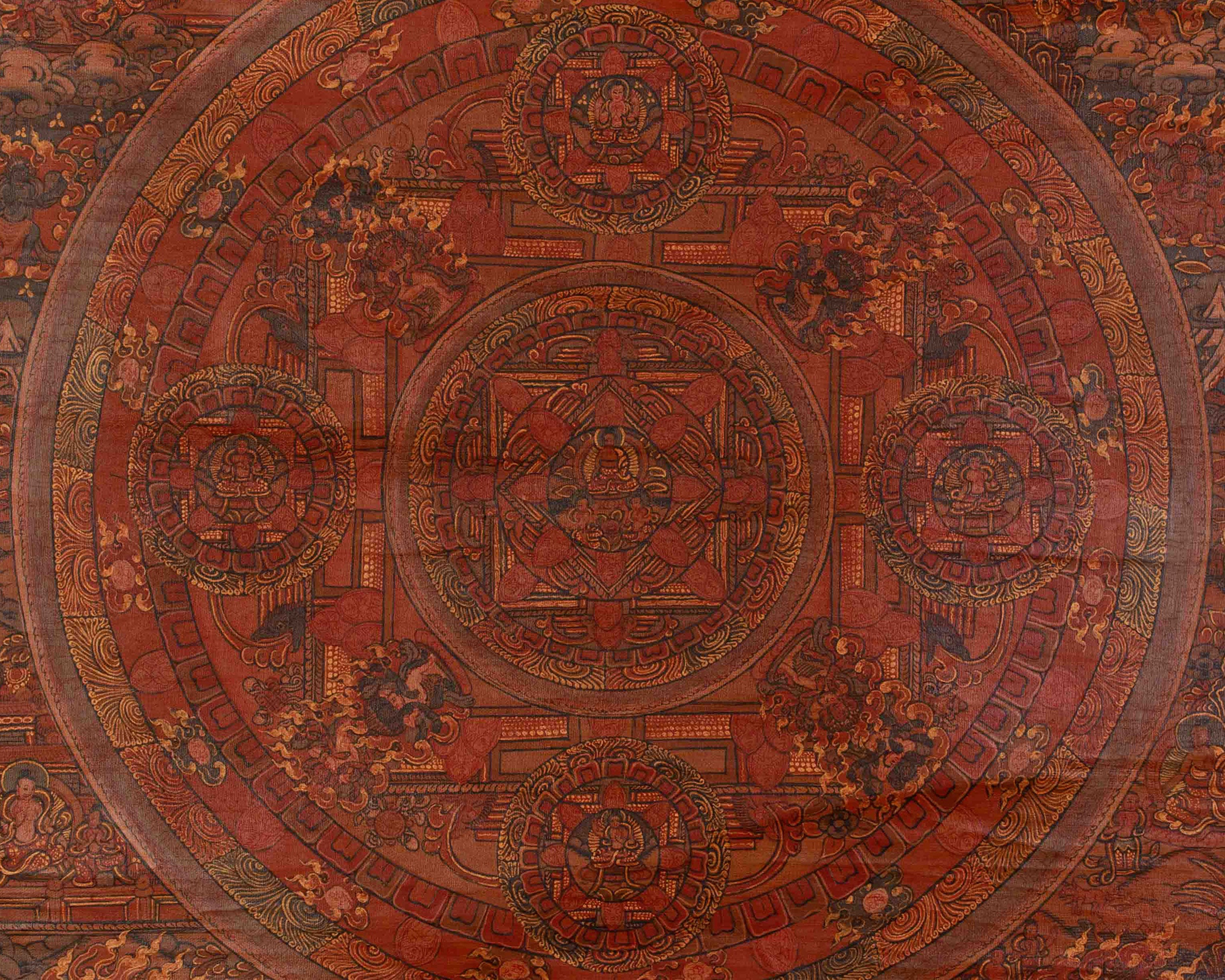 Spiritual Hand-Painted Buddha Mandala | Symbolizing Wisdom, Compassion, and Enlightenment