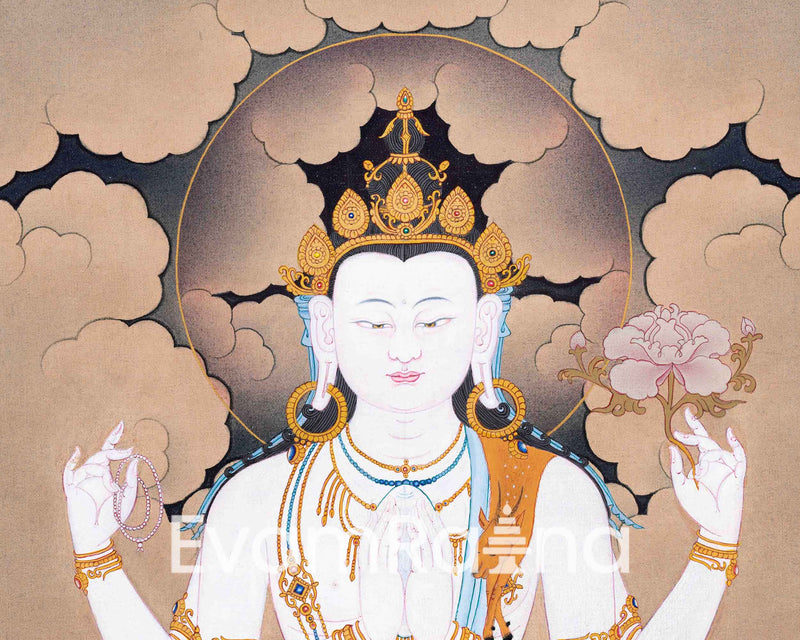 Sacred Chenrezig Thangka | The Embodiment Of Compassion