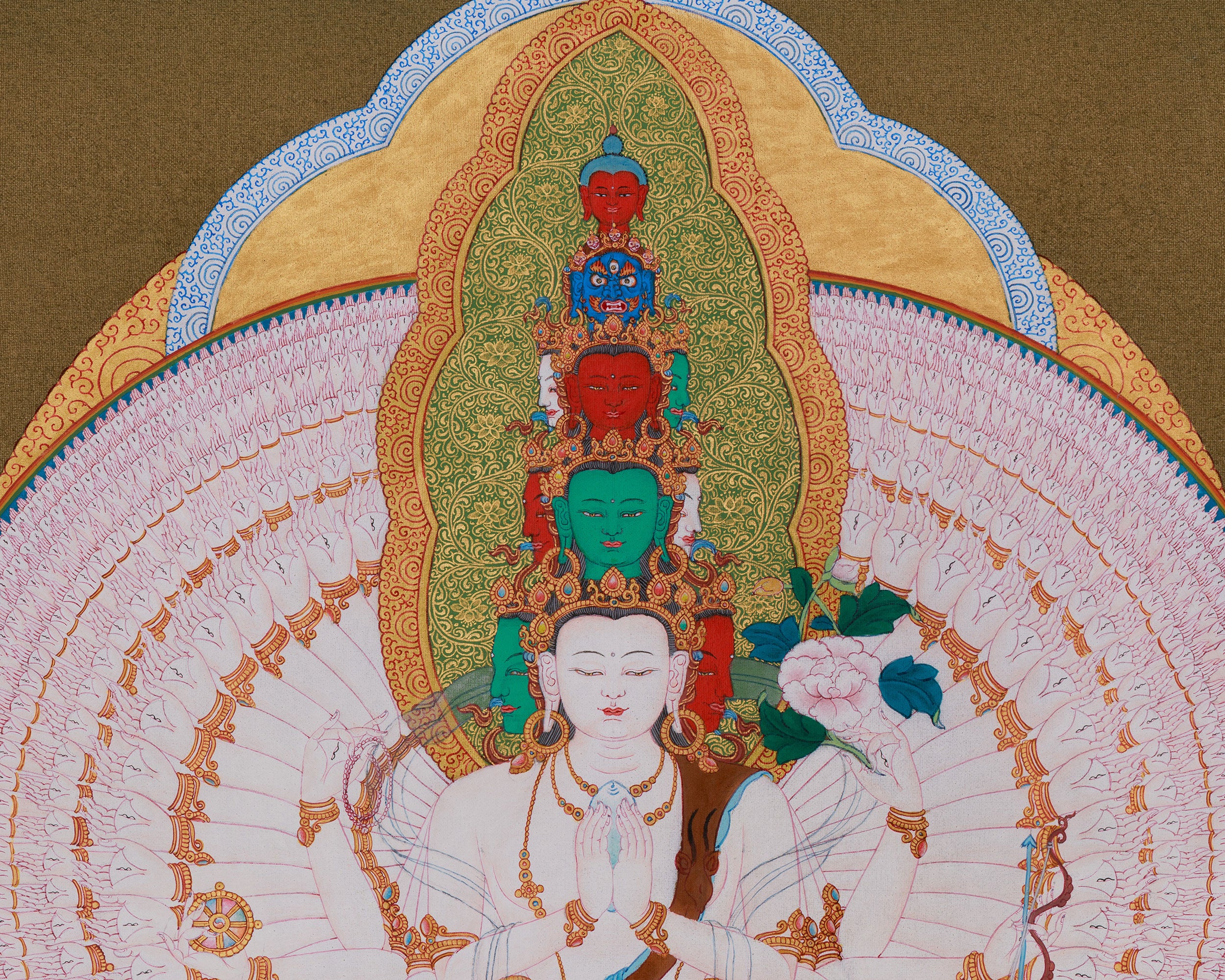 Buddhist Deity 1000 Armed Chenrezig | Avalokiteshvara Art