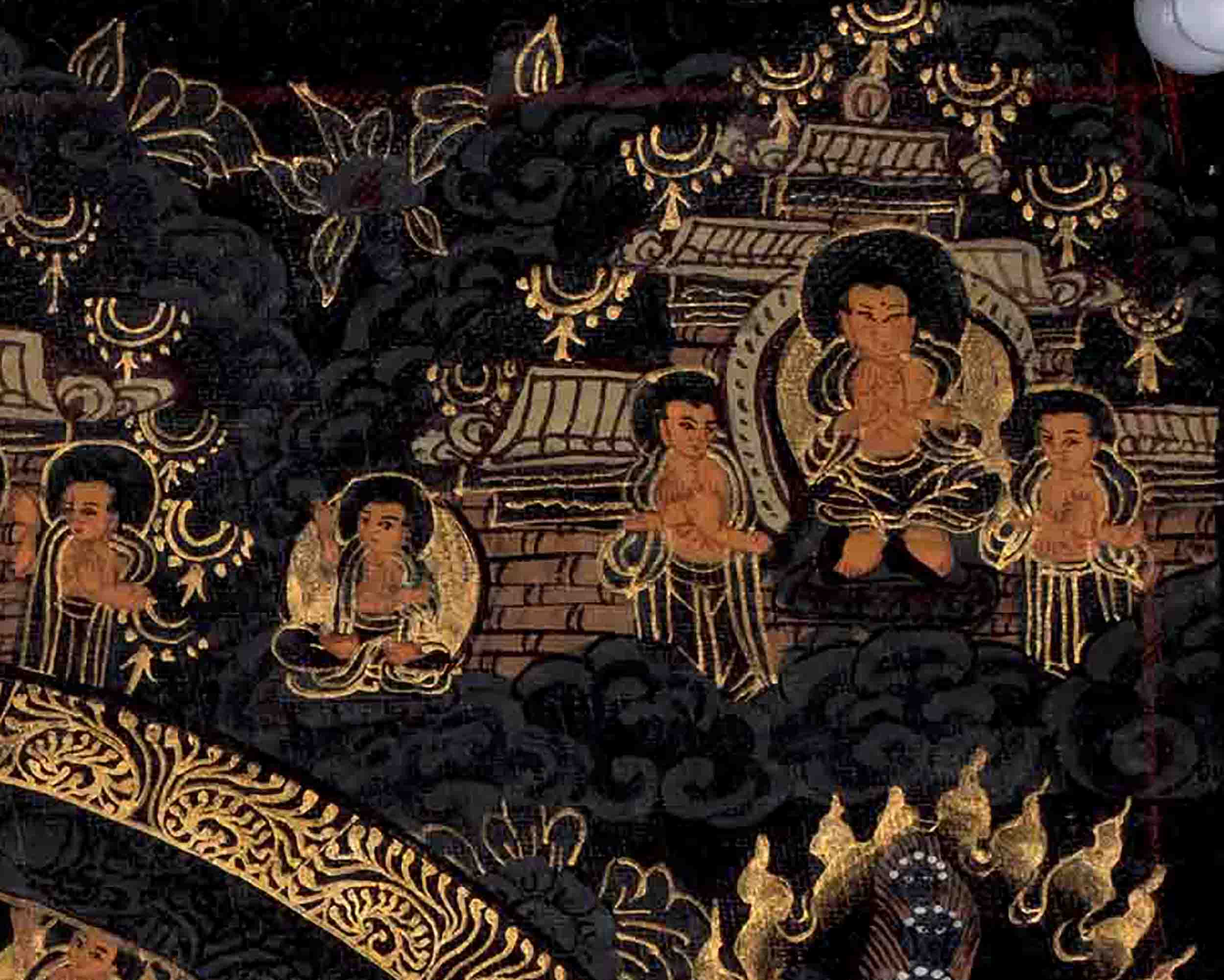 Sacred Vintage Buddha Mandala Thangka | Wall Hanging Decor