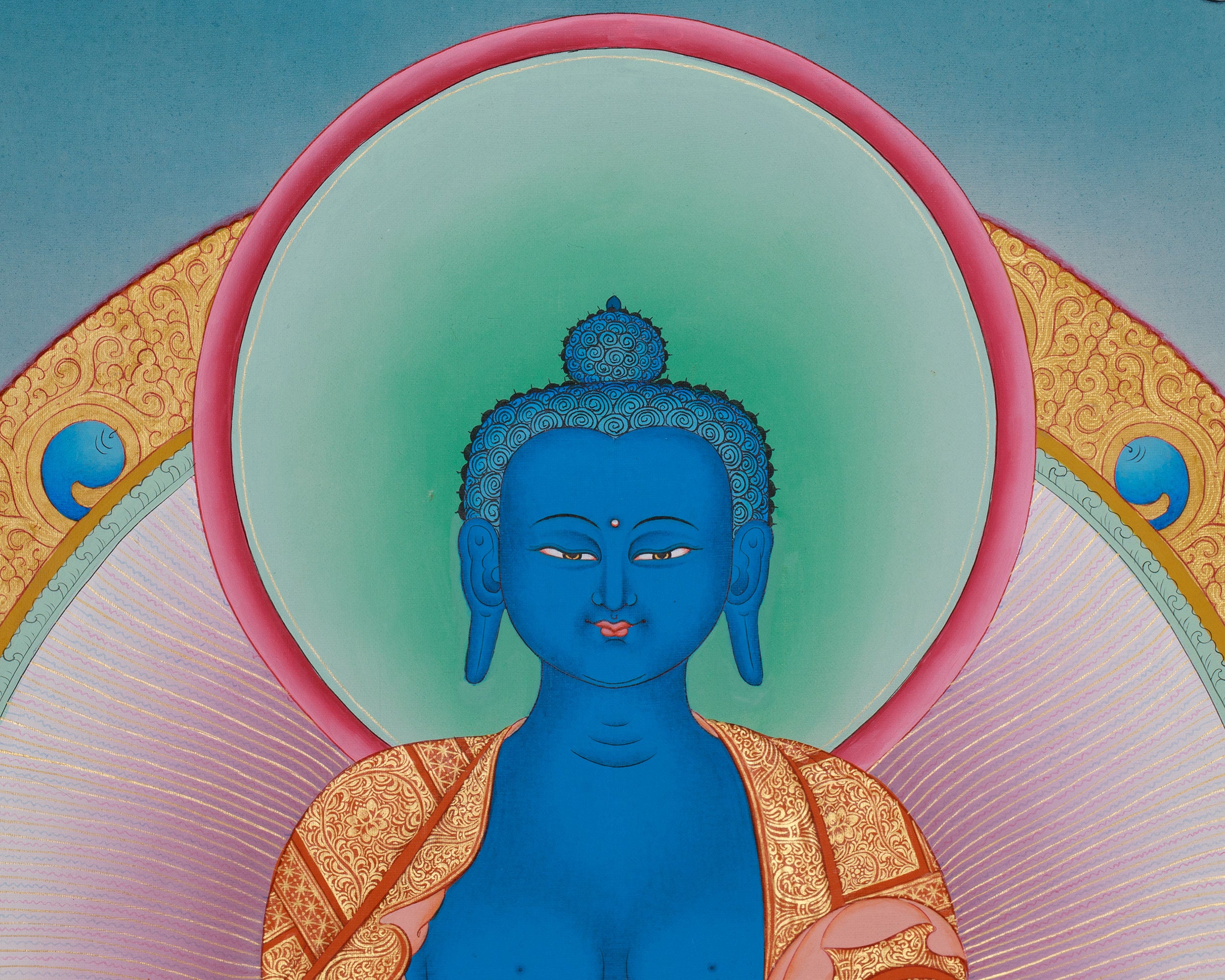 Sacred Mitrupa Thangka | Akshobhya Buddha | Prominent Deity in Tibetan Buddhism