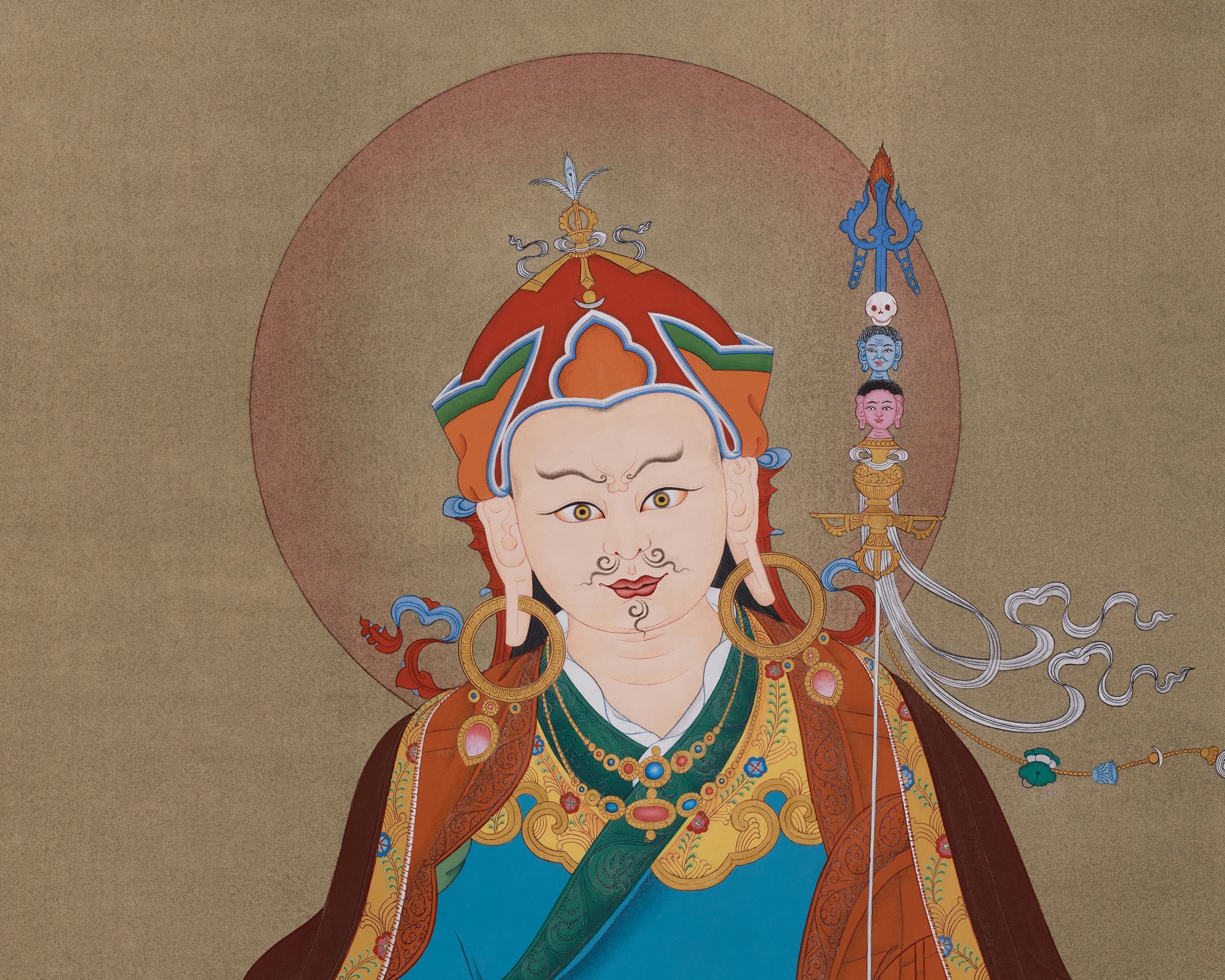 Traditional Padmasambhava Artwork | Thangka of the Guru Rinpoche, Second Buddha