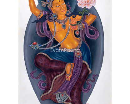 High-Quality Newari Art To Practice Manjushri Meditation | Manjushri, The Tibetan Bodhisattva Of Wisdom