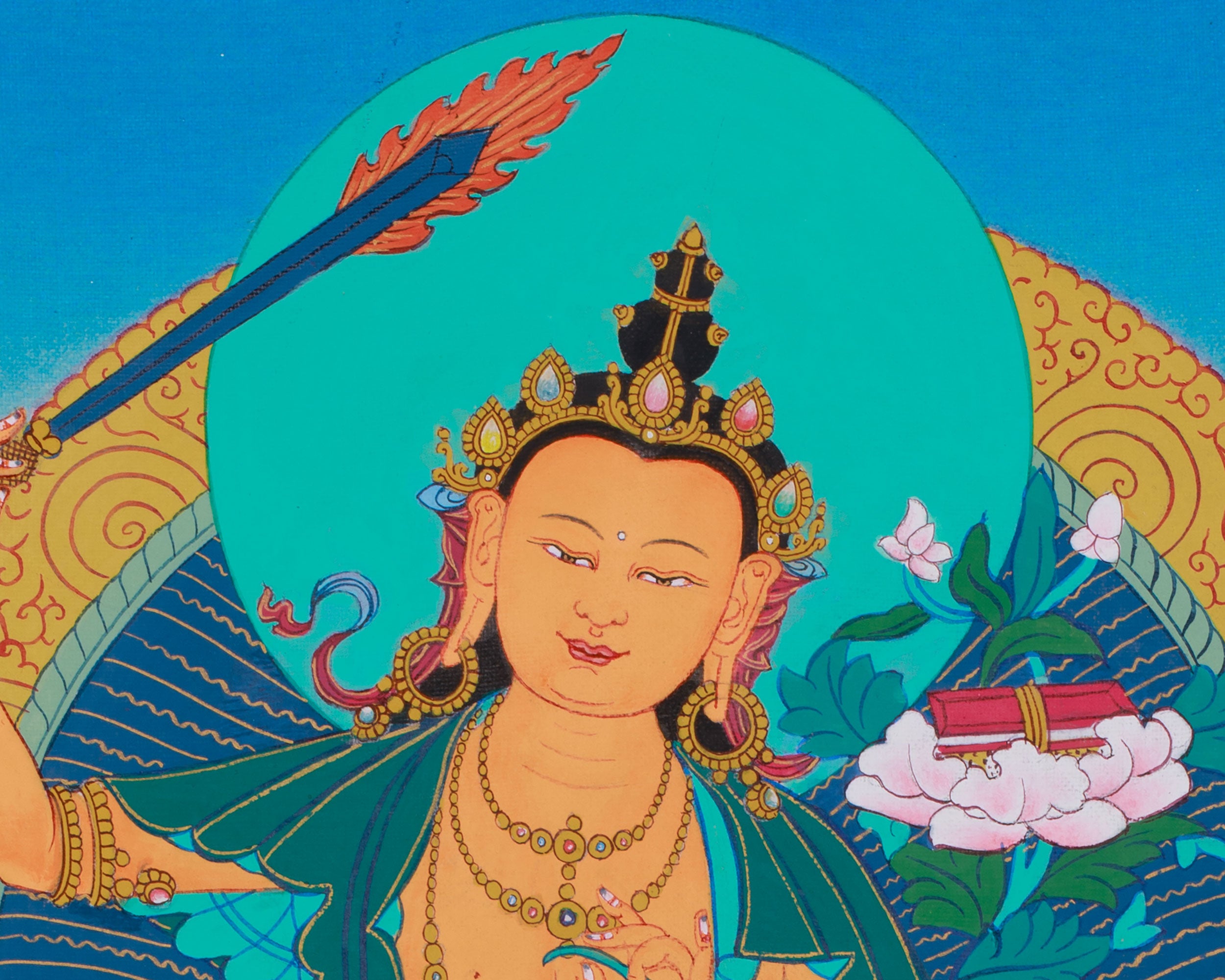 Manjushri Wisdom Artwork | Bodhisattva of Clarity, Insight, and Enlightenment
