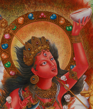 Thangka of Vajrayogini | Wrathful Wisdom Dakini | Sacred Tantric Deity