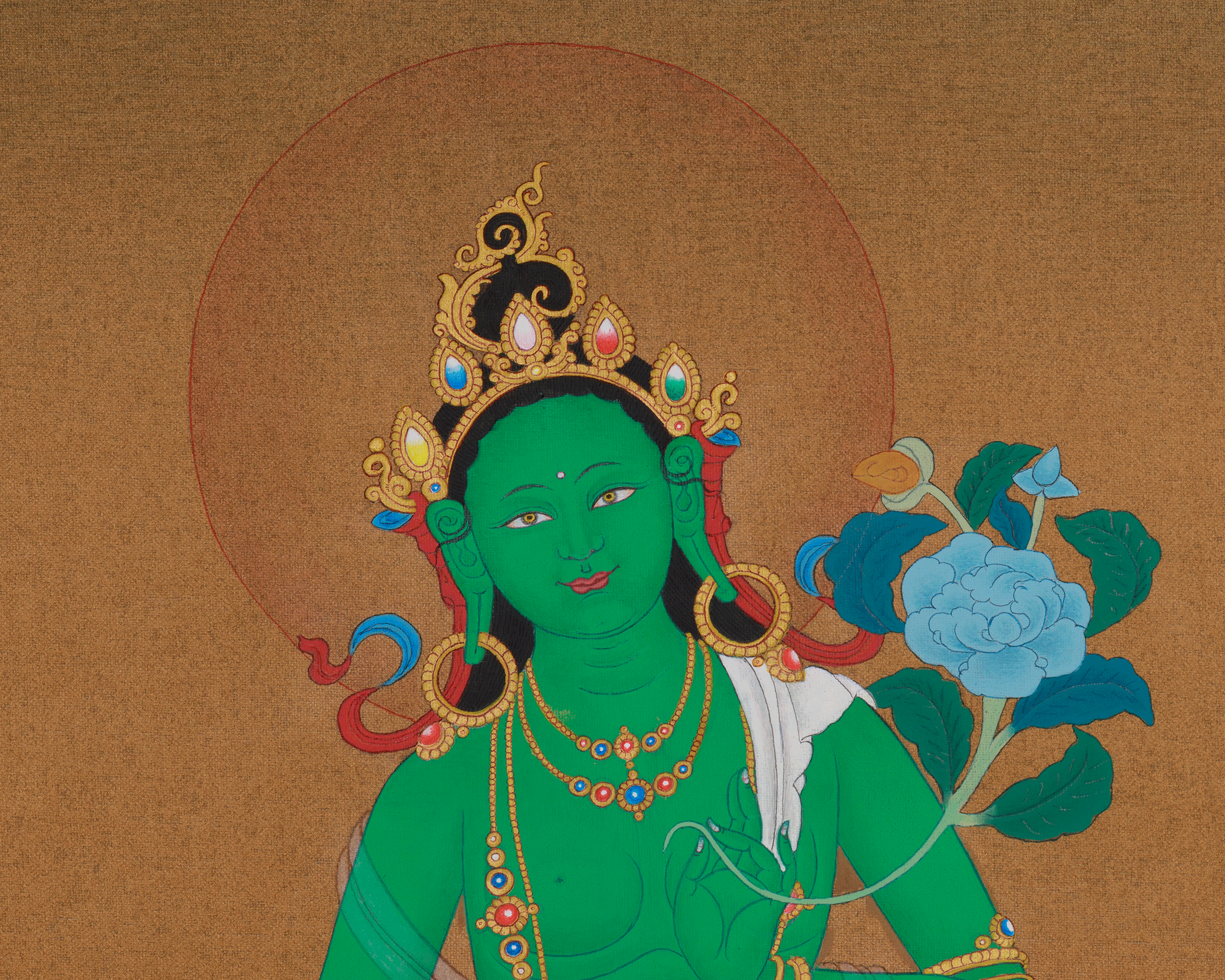Divine Art Of Green Tara | A Vision of Serenity and Power | Meditation Altar