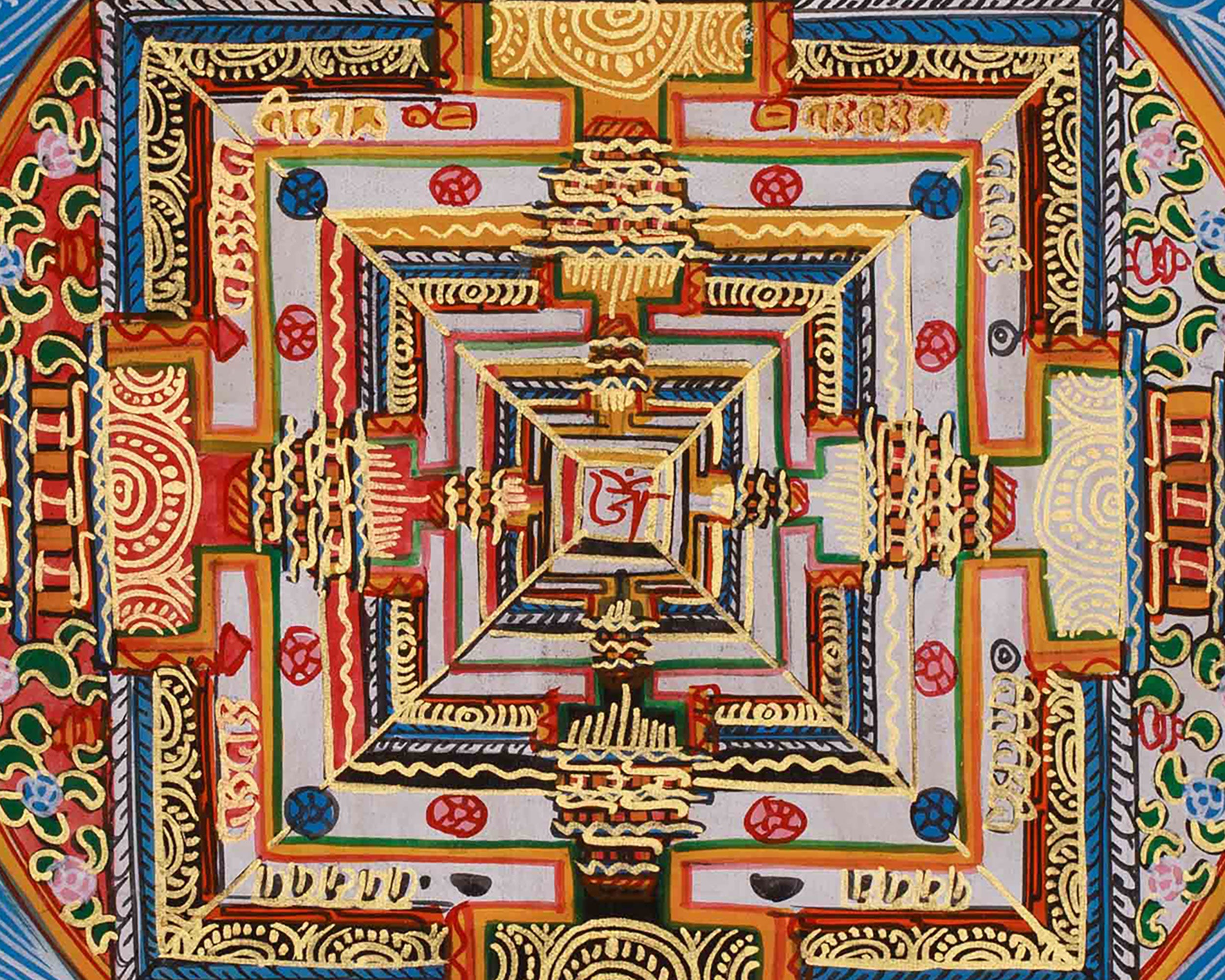 Hand-Painted Meditation Kalachakra Mandala | Wisdom, Balance, and Inner Awakening
