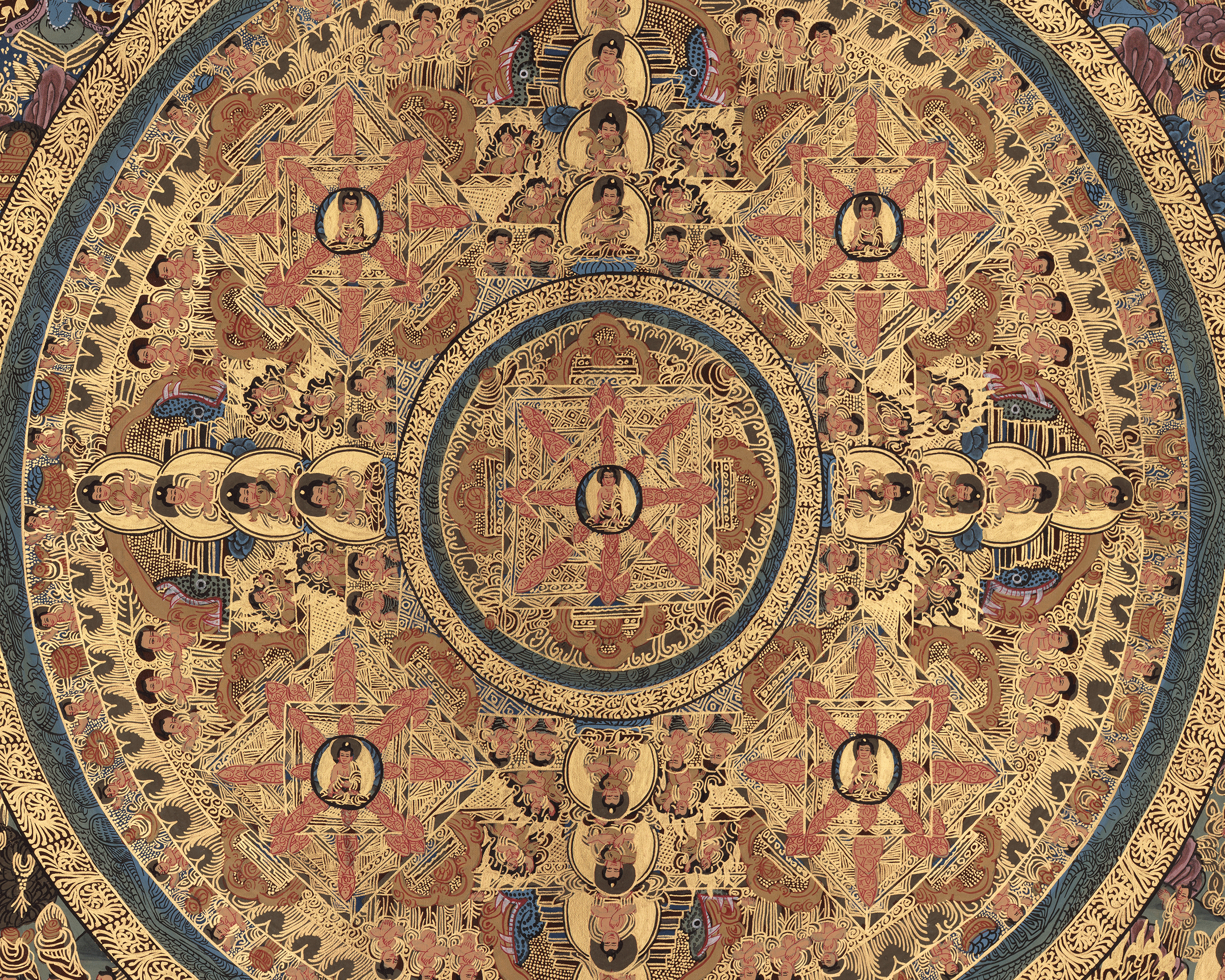 Buddhist Buddha Mandala Art | Sacred Tibetan Artwork of Enlightenment