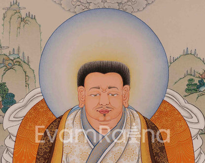 Guru Marpa, Milarepa, and Je Tsongkhapa Thangka | Tibetan Buddhist Masters Artwork