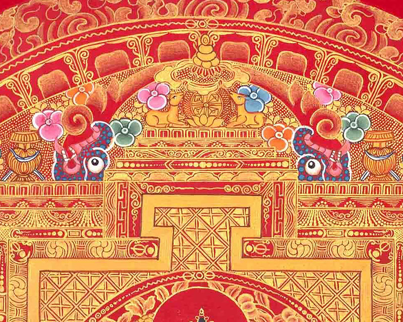 Chenresig Mandala | Traditional Tibetan Thangka | Wall Decors