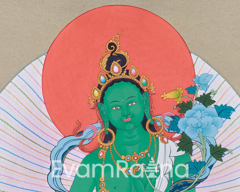 Karma Gadri Thangka of Green Tara