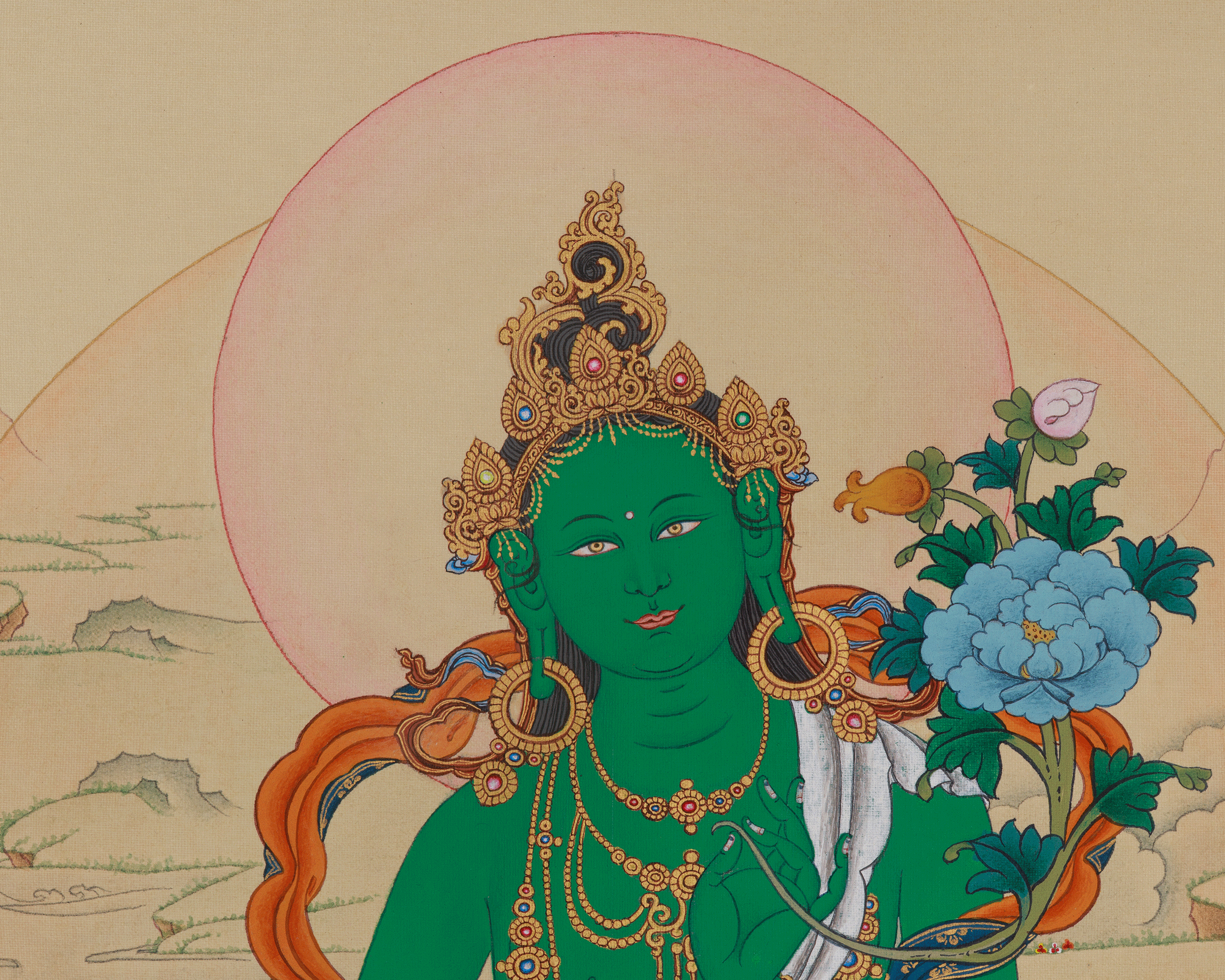 Sacred Green Tara Artwork | Compassion, Healing, and Protection Deity
