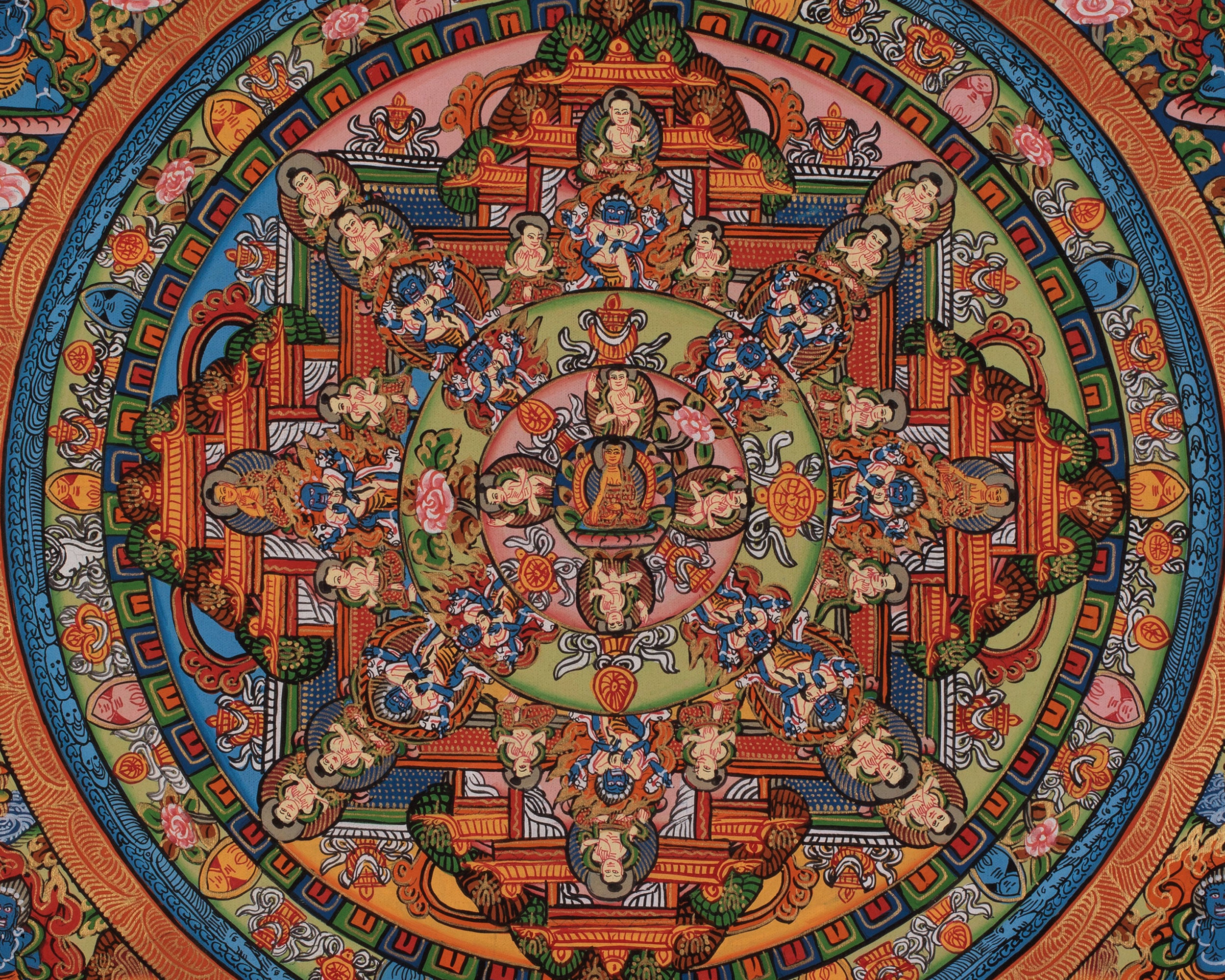 Buddha Mandala Tibetan Art | Representing Enlightened Wisdom and Harmony