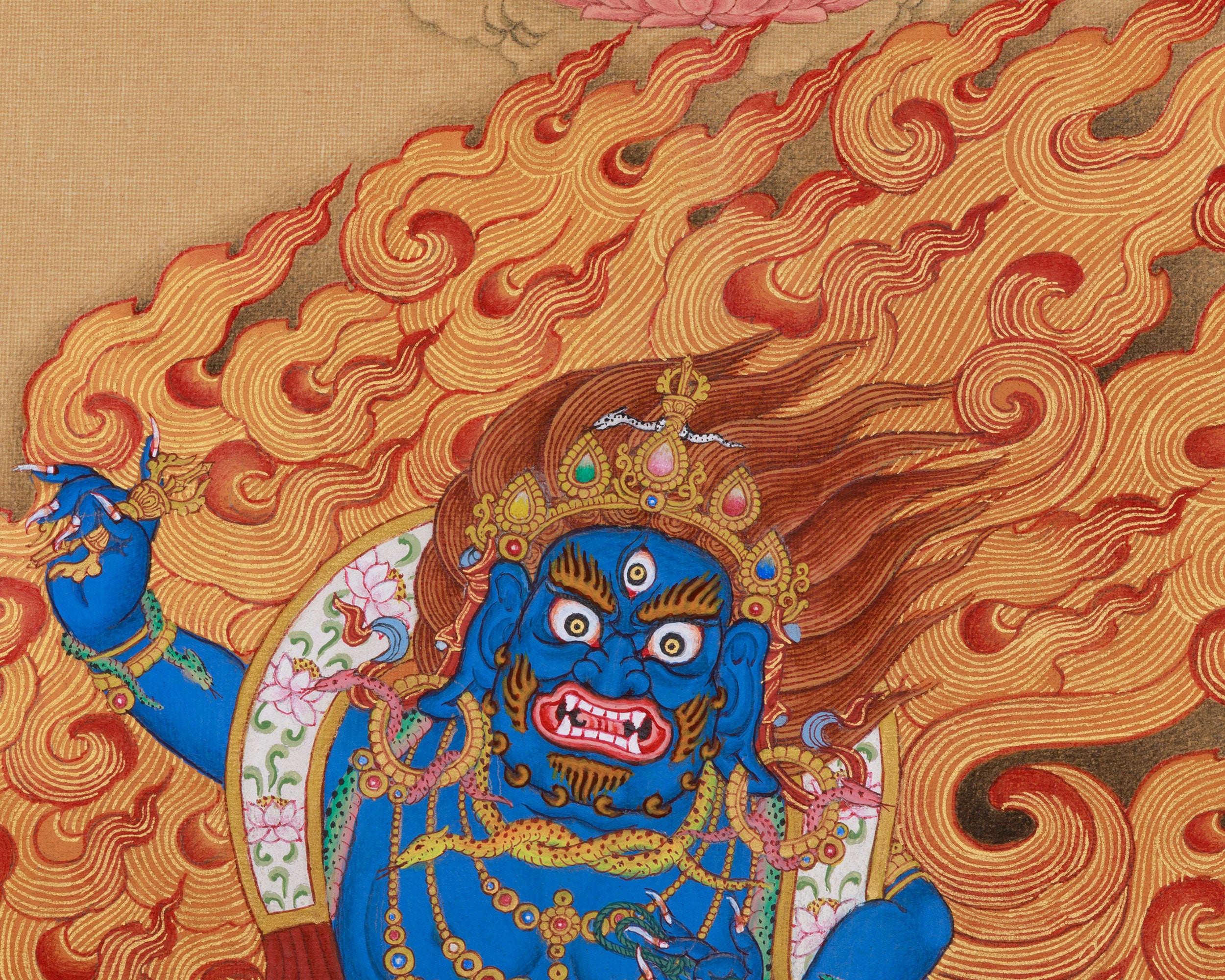 Wrathful Vajrapani Artwork | Guardian Deity of Tibetan Buddhism