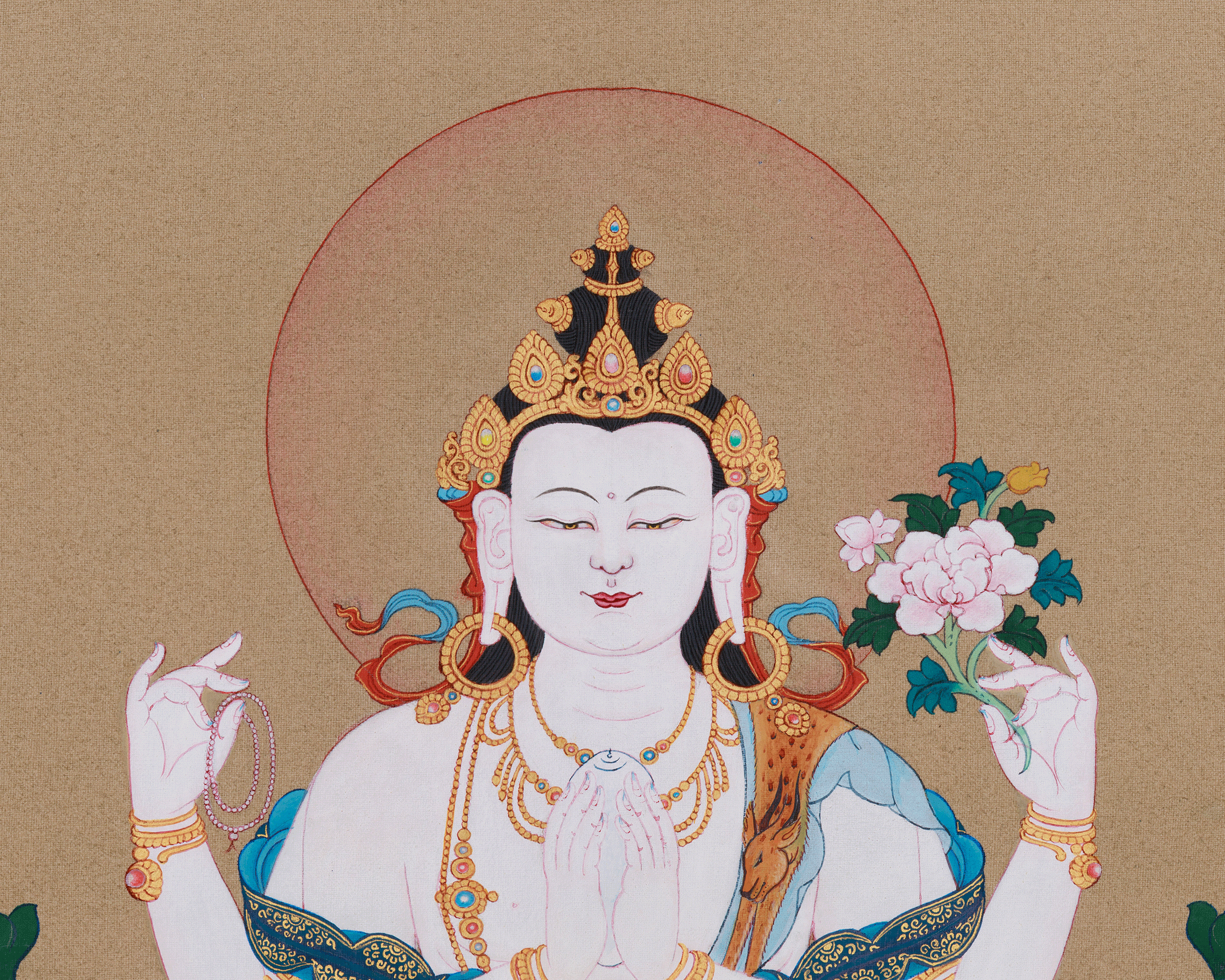 Buddha Chenrezig Thangka | Embodiment of Infinite Compassion