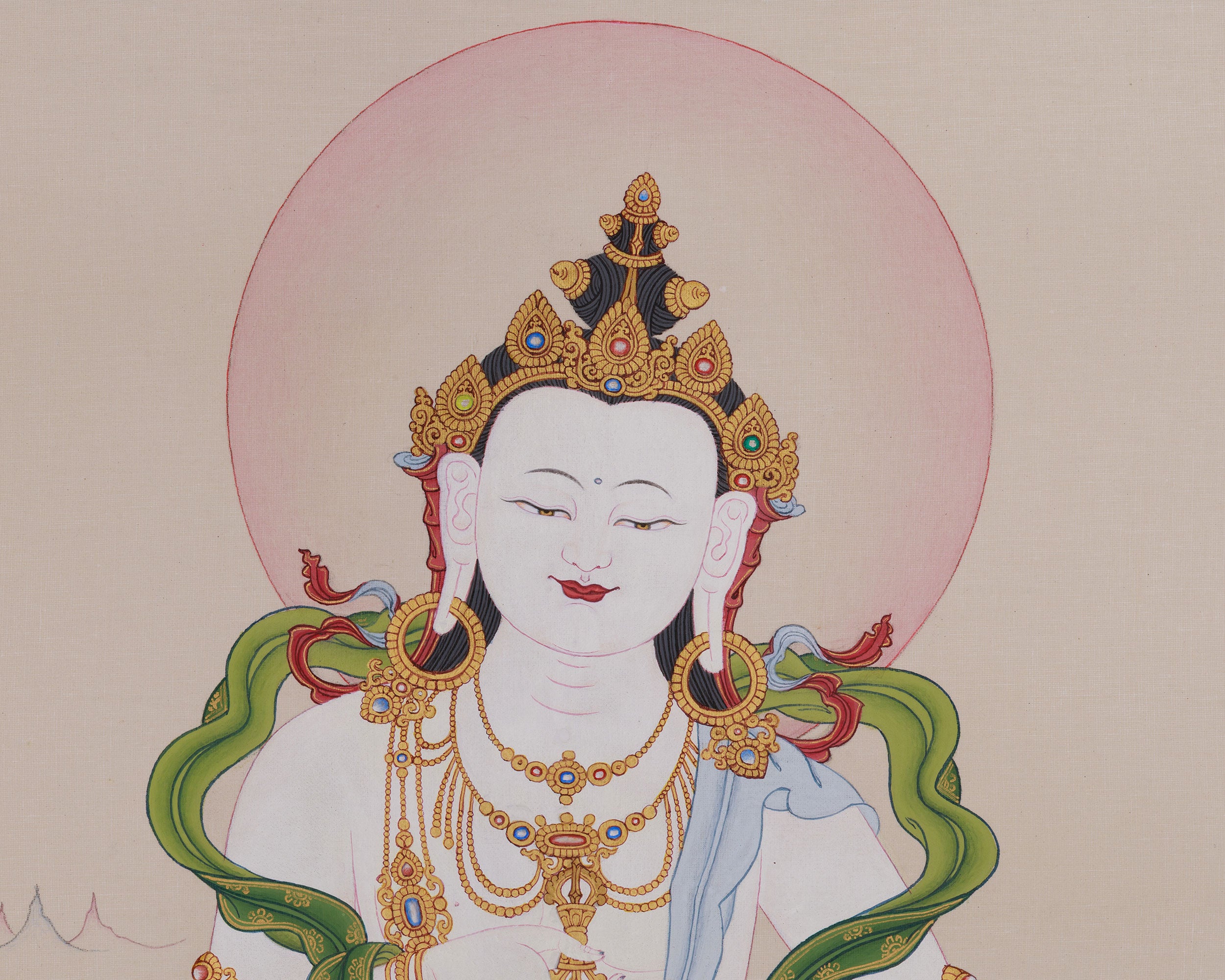 Vajrasattva Symbol of Purification Thangka | Dorje Sempa Artwork