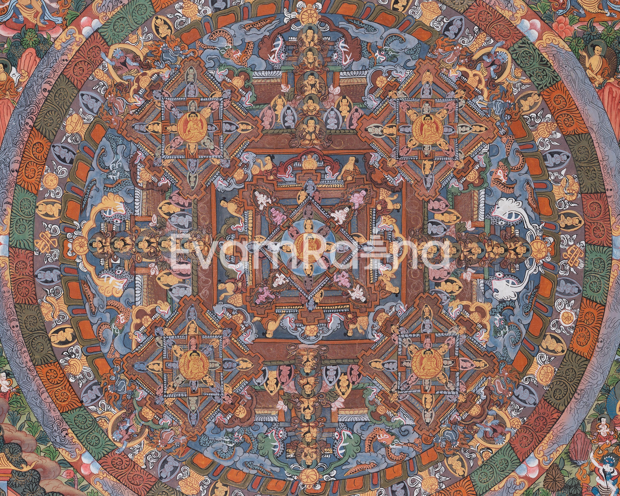 Shakyamuni Mandala Thangka | Symbol of Peace, Wisdom, & Enlightenment