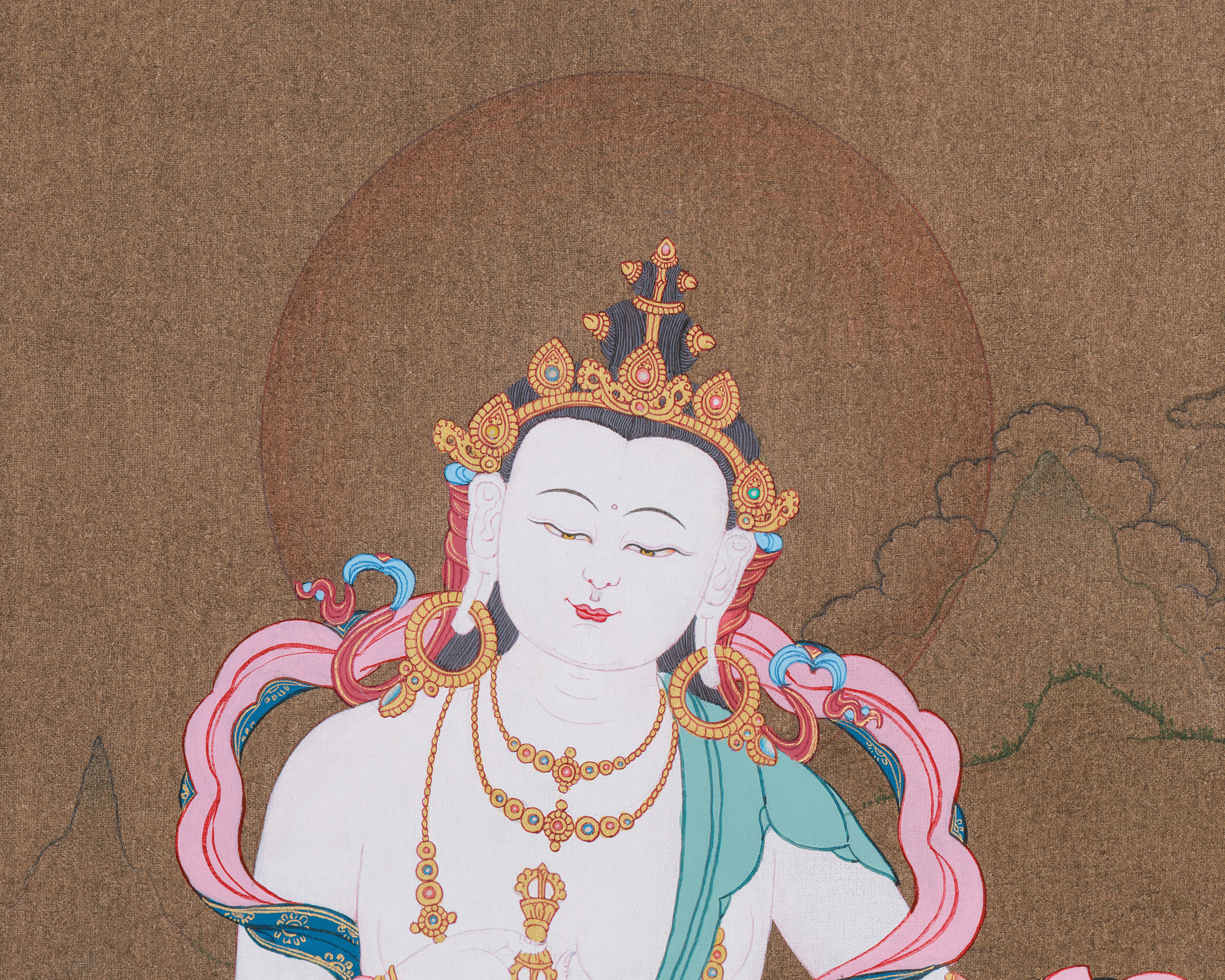 Tibetan Dorje Sempa Painting | Buddha of Purification | Cleansing of Negative Karma