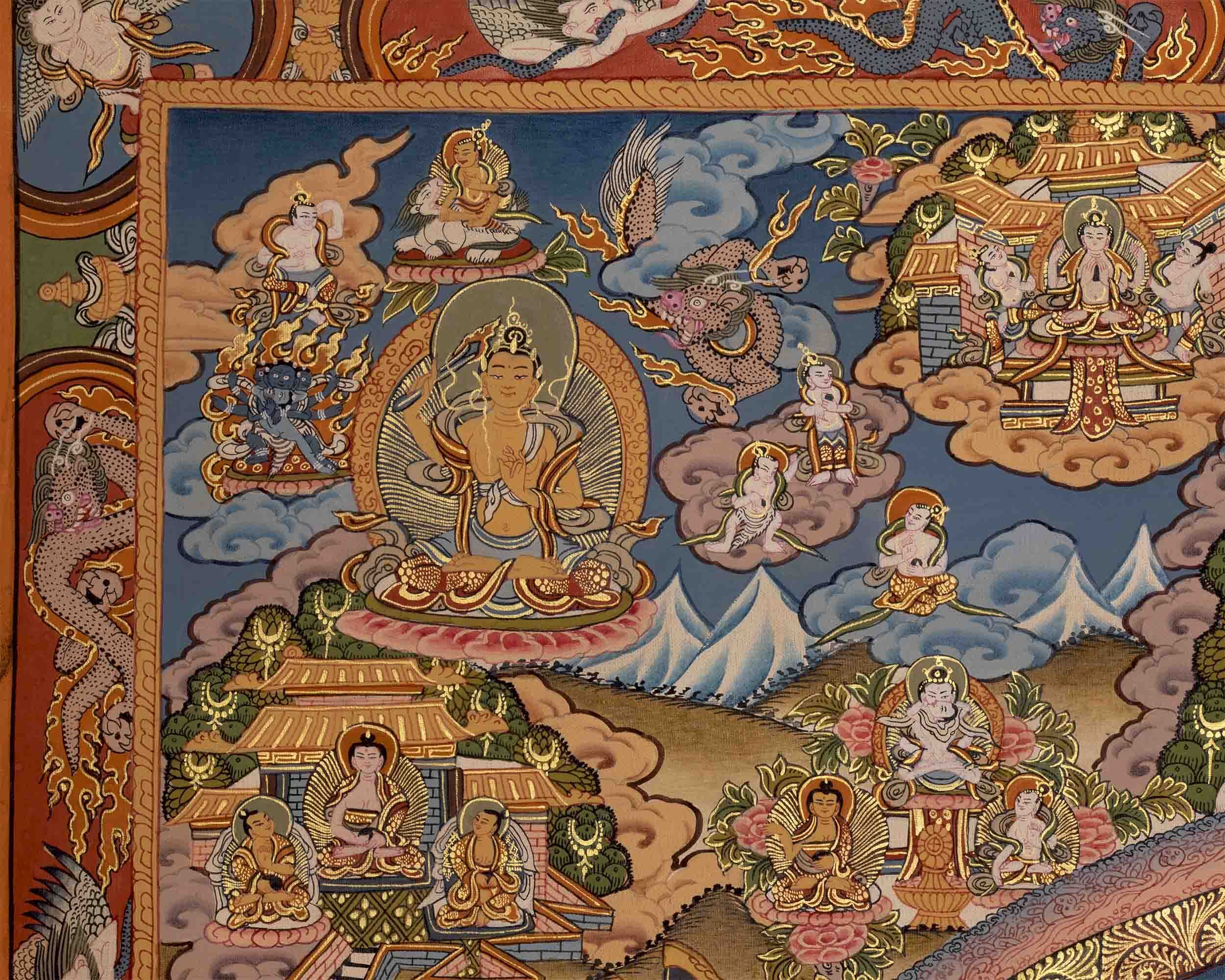 Beautiful Buddha Mandala Thangka | Sacred Wall Decor