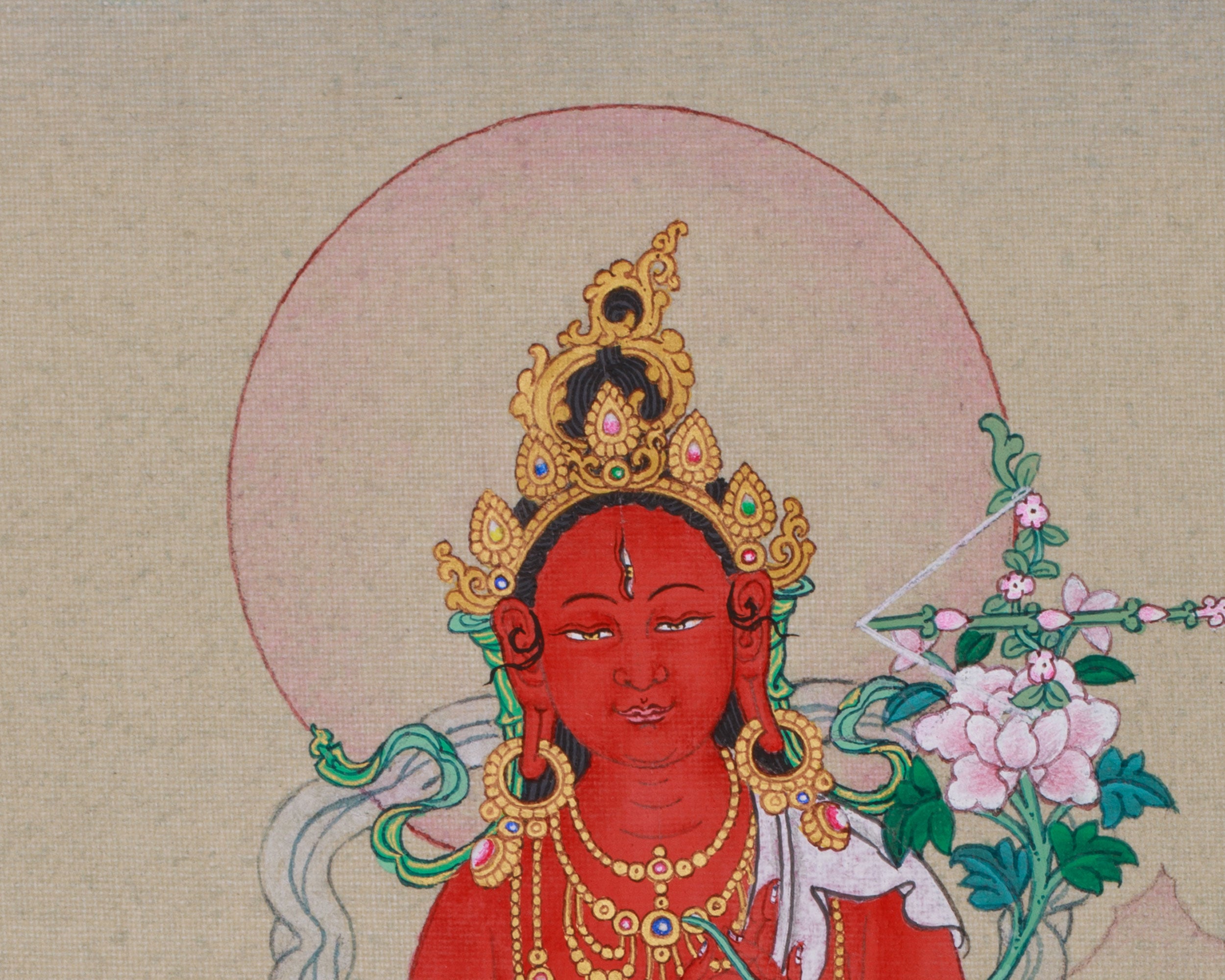 Vajrayana Red Tara Thangka | Tantric Deity of Protection