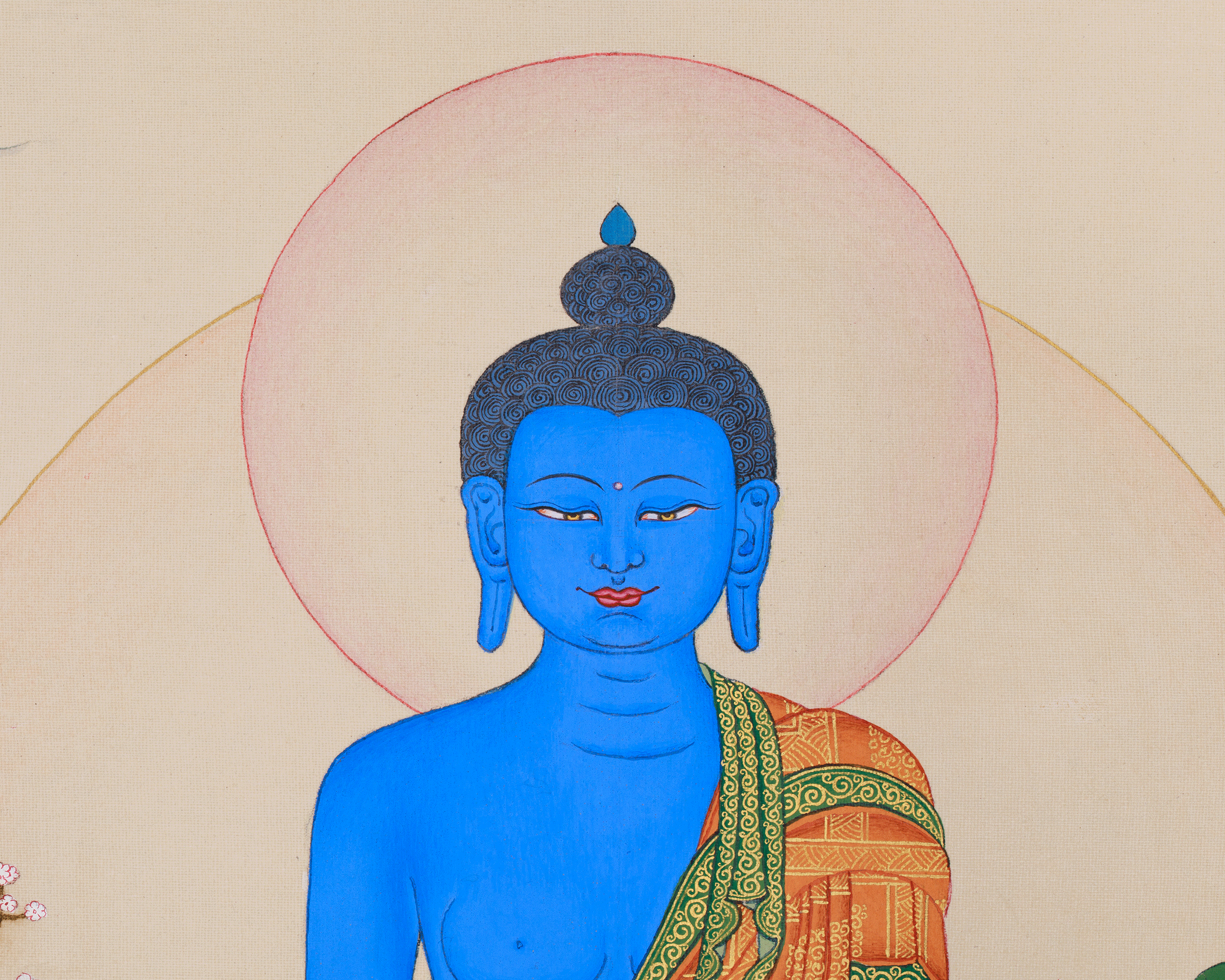 Healing Bhaisajyaguru Thangka | Buddha of Medicine and Spiritual Wellbeing