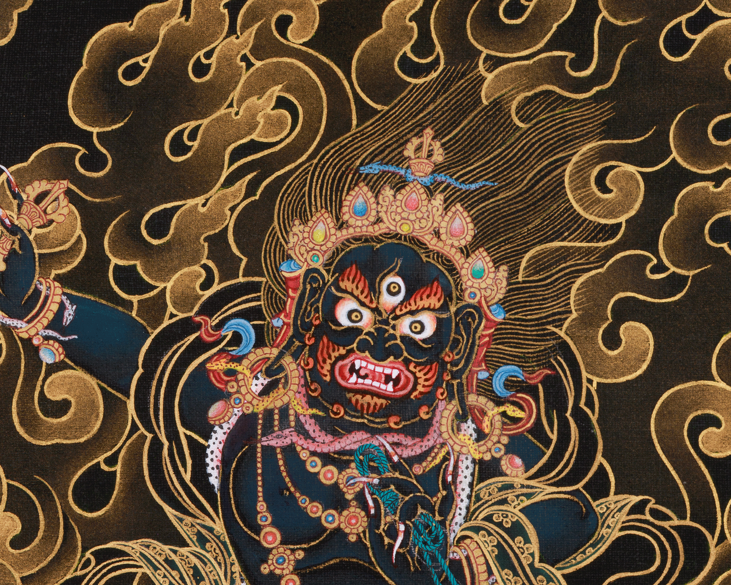Original Dharma Protector Vajrapani Thangka | The Bodhisattva of Strength and Courage