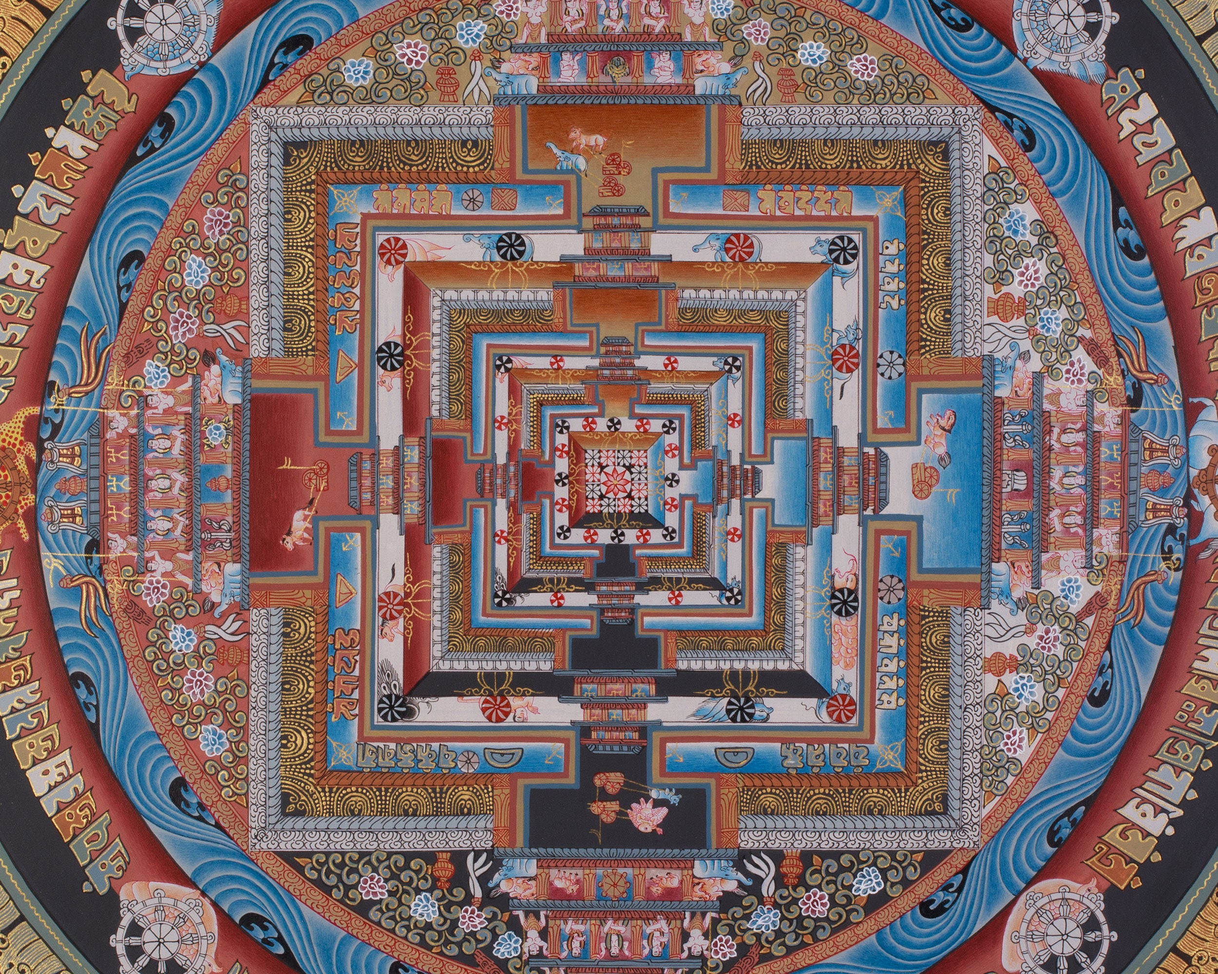 Kalachakra Mandala Meditation Art | Hand Painted Thangka