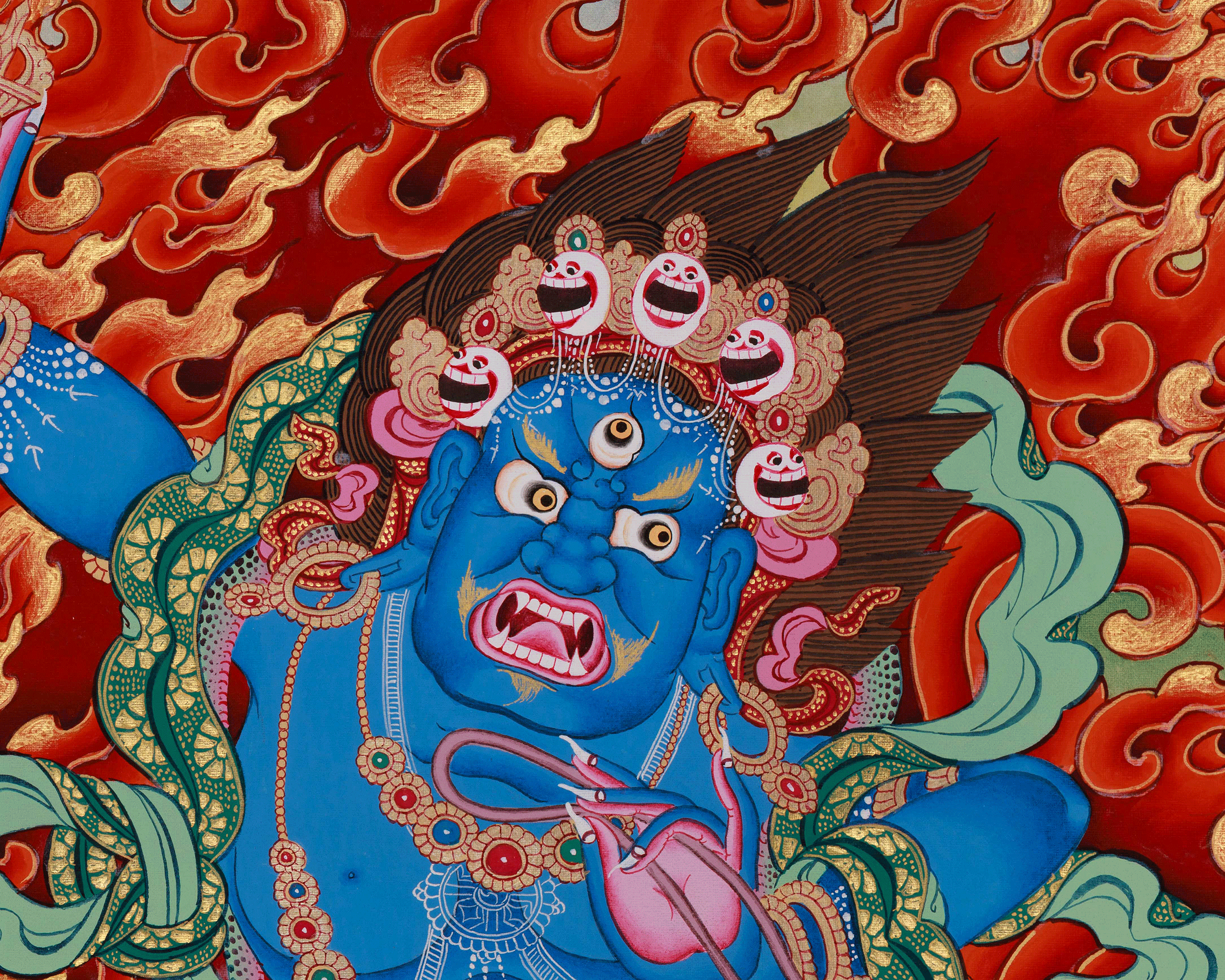Vajrapani Protector Deity Thangka | Tibetan Dharma Guardian