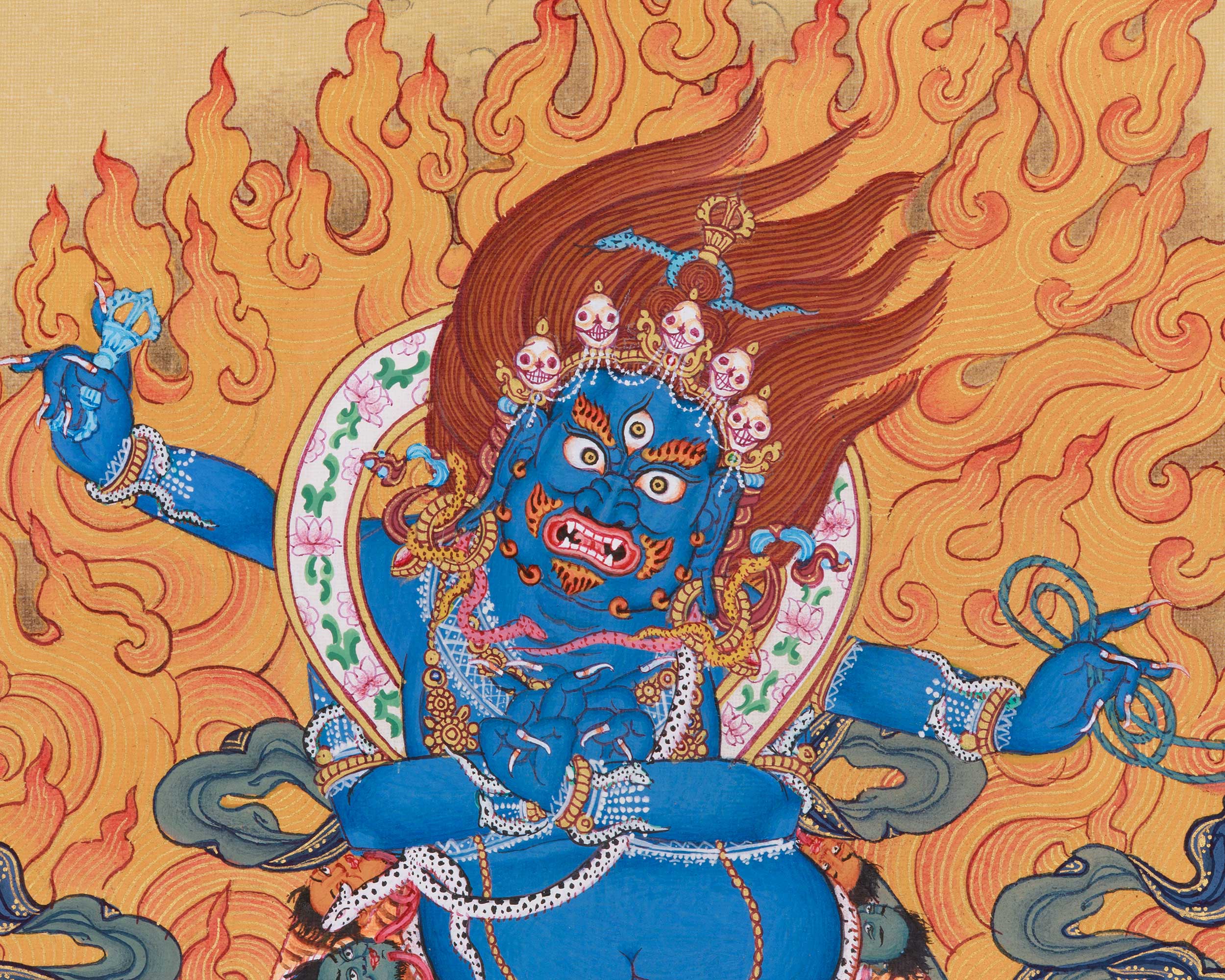 Four-Armed Butadamara Vajrapani | Destroyer of Ignorance | Buddhist Guardian Deity