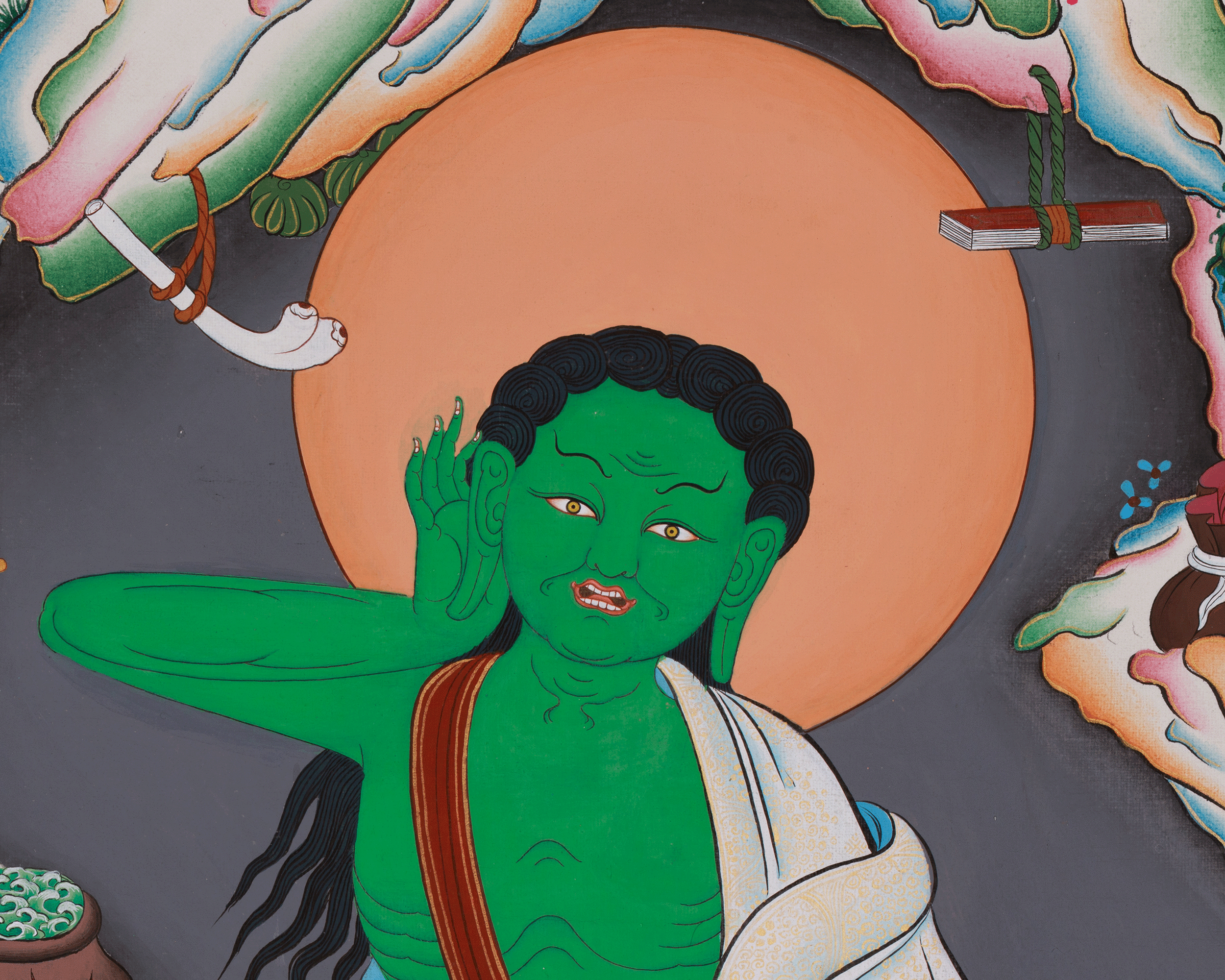 Sacred Milarepa Thangka | Enlightened Master | Spiritual Transformation