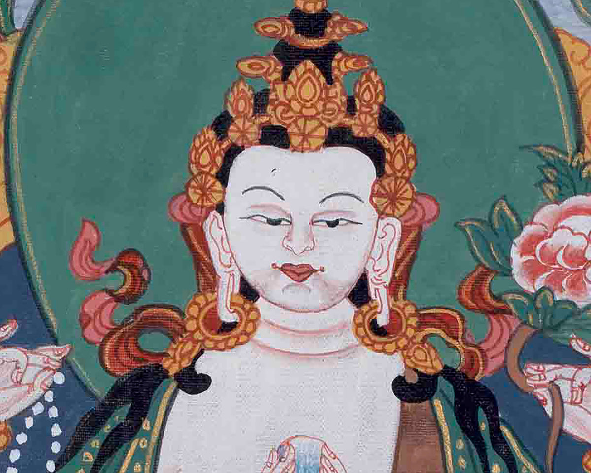 Traditional Hand Painted Chenrezig Thangka Painting | Chenrezig Thangka