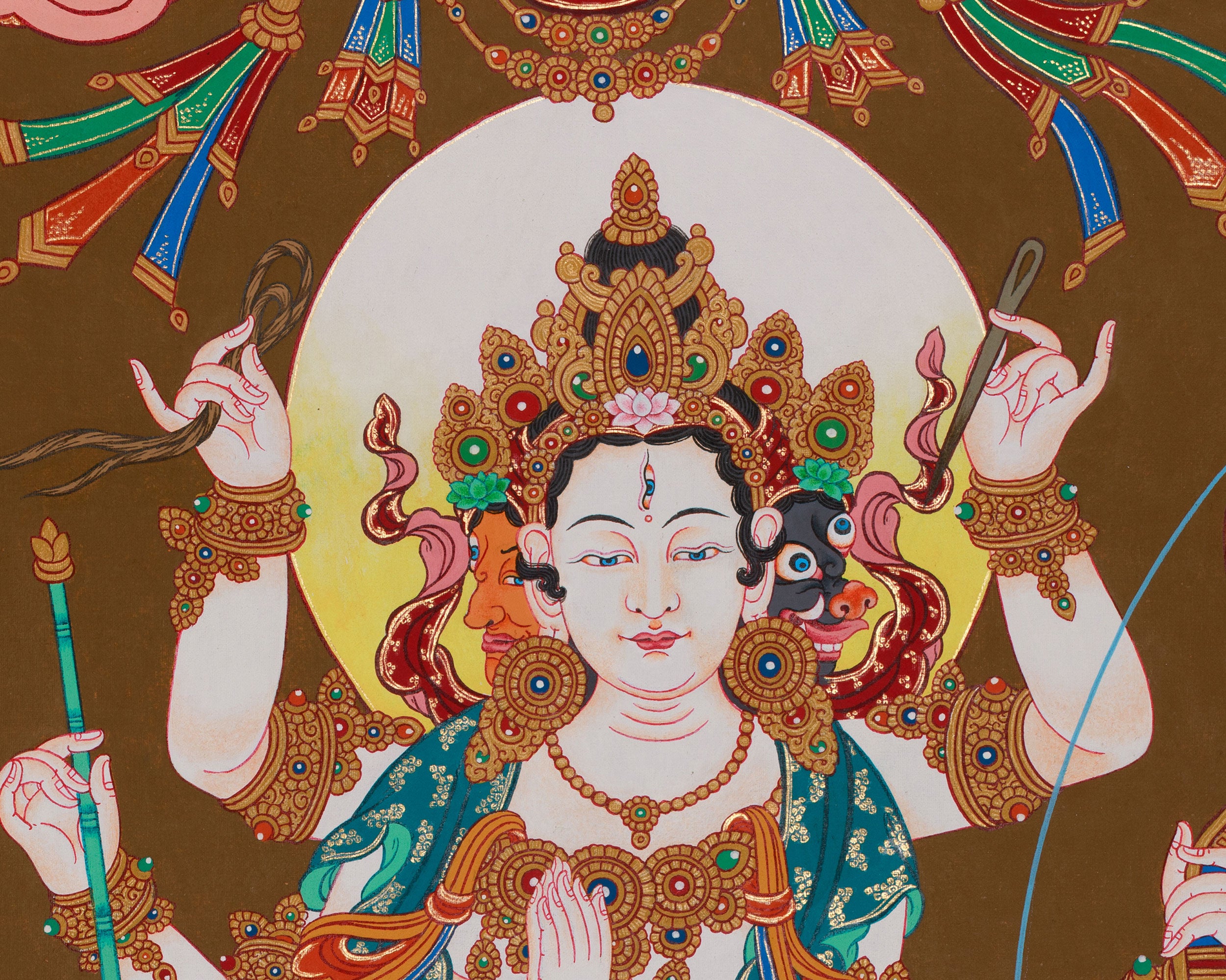Goddess Marichi Thangka | Buddhist Deity of Light and Fearlessness