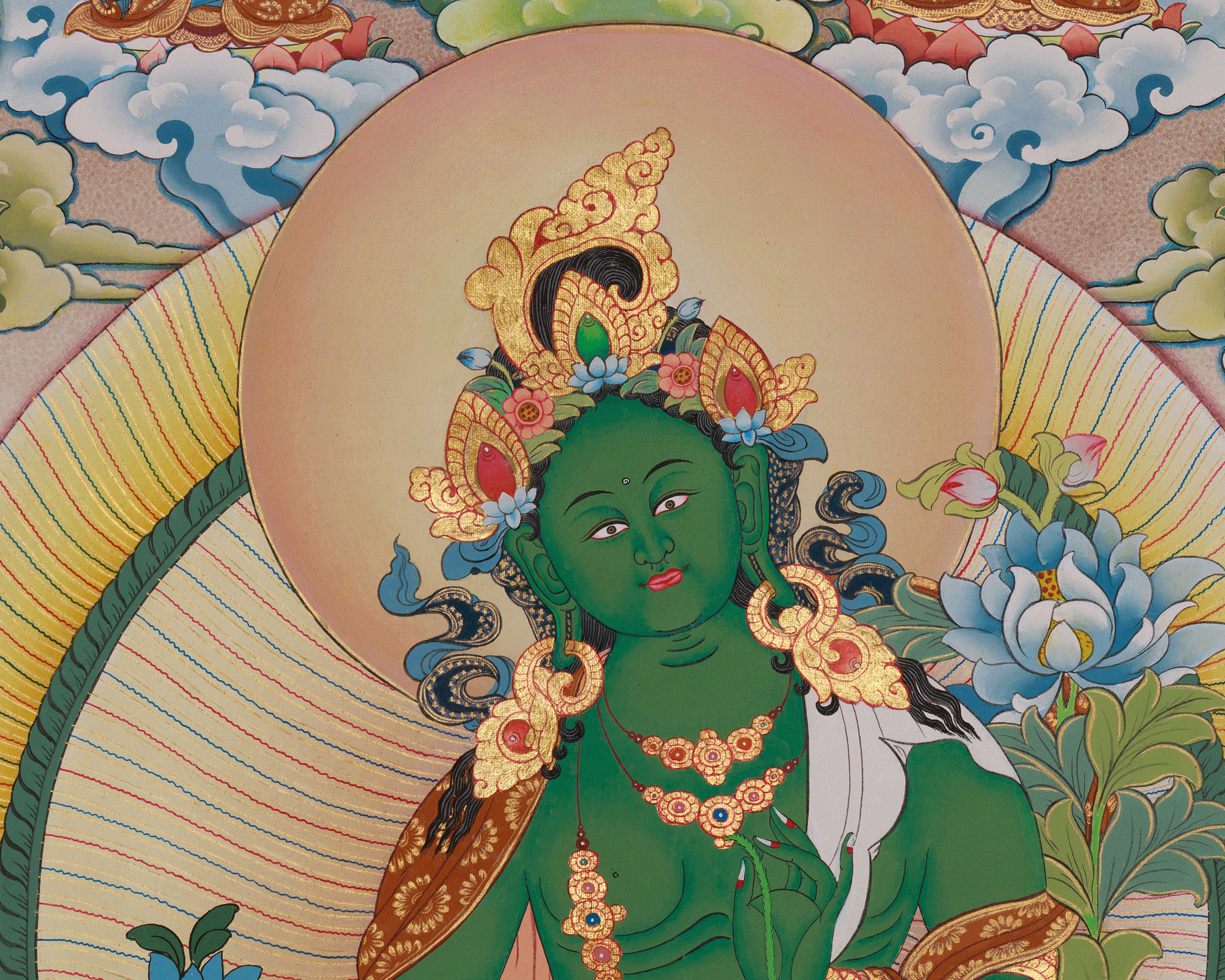Green Tara Compassion Deity Art | Mother of All Buddha | Shyama Tara