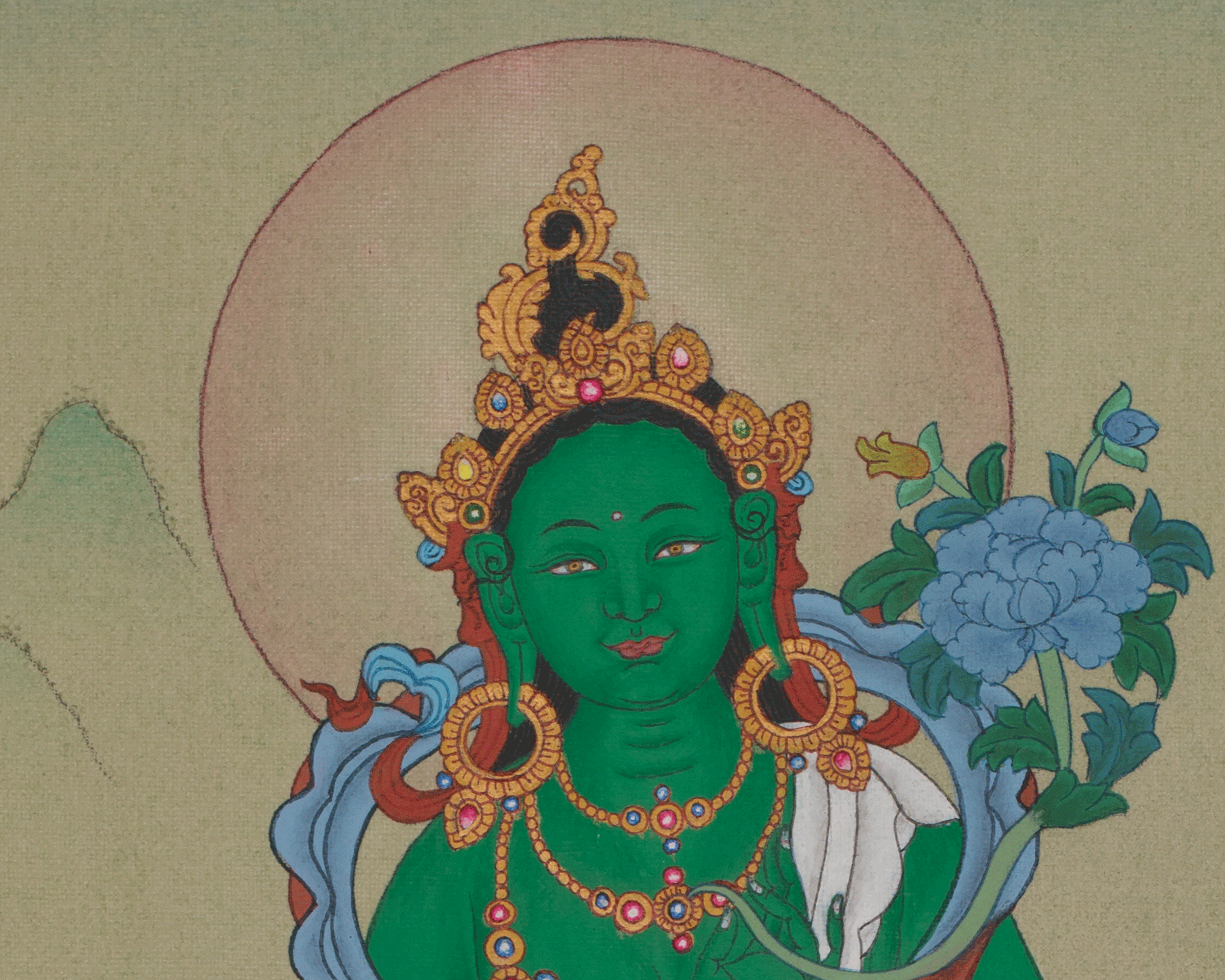 Traditional Goddess Green Tara Artwork | Compassion In Action | Swift Protection