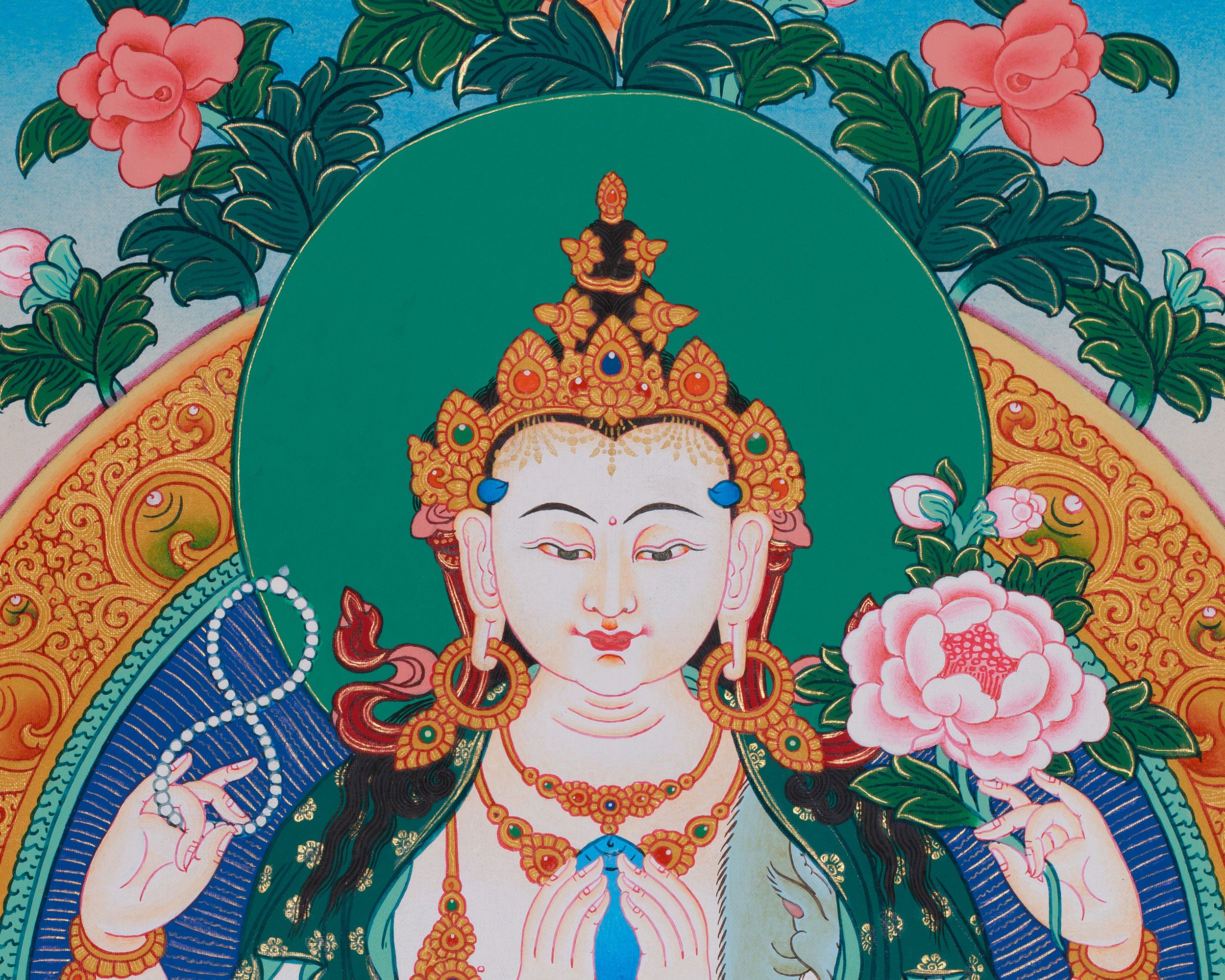 Traditional Four-Armed Chenrezig | Avalokiteshvara Artwork