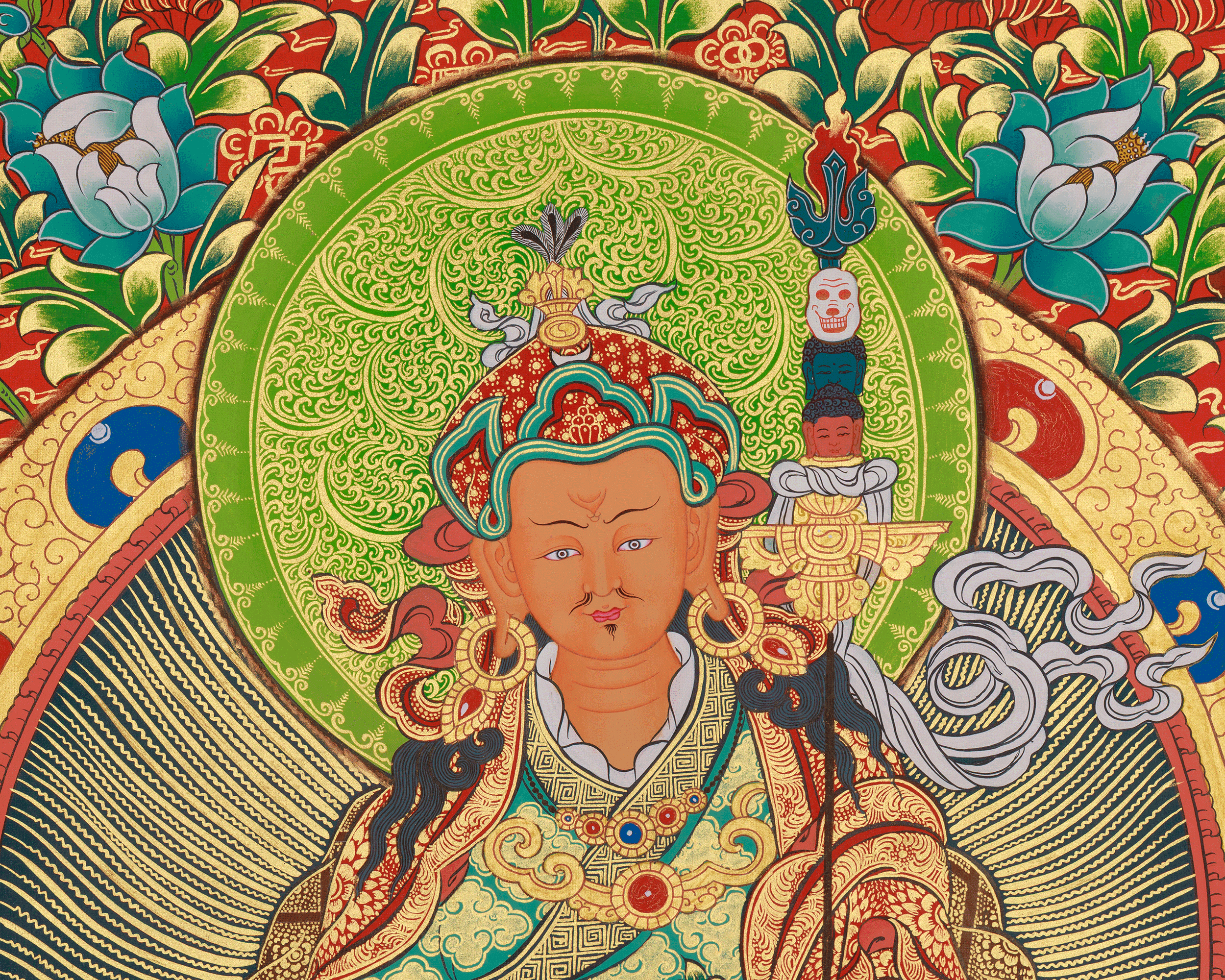 Himalayan Guru Rinpoche Art | Buddhist Master | Padmasambhava Thangka