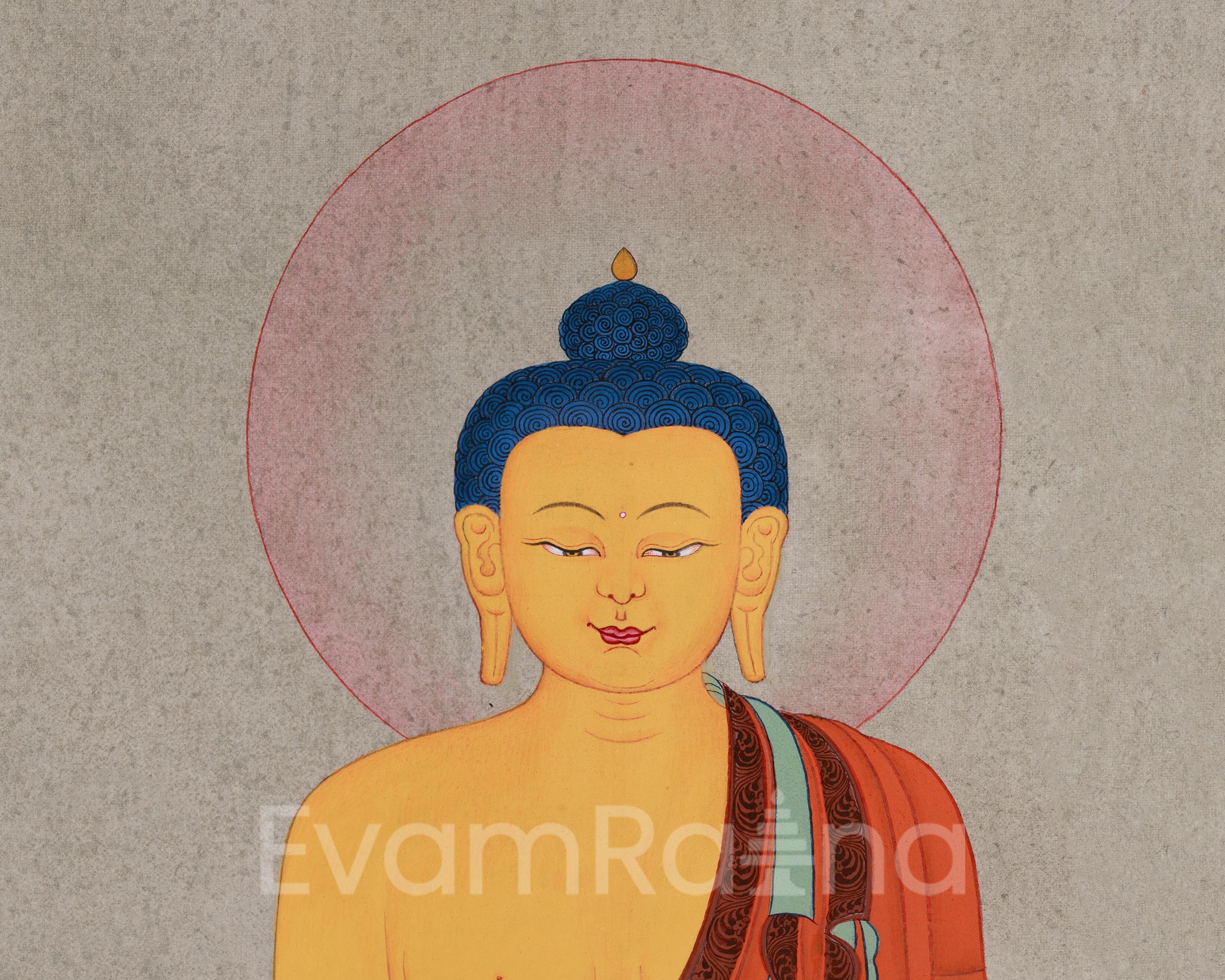 Tibetan Shakyamuni Thangka | The Historical Buddha’s Enlightenment