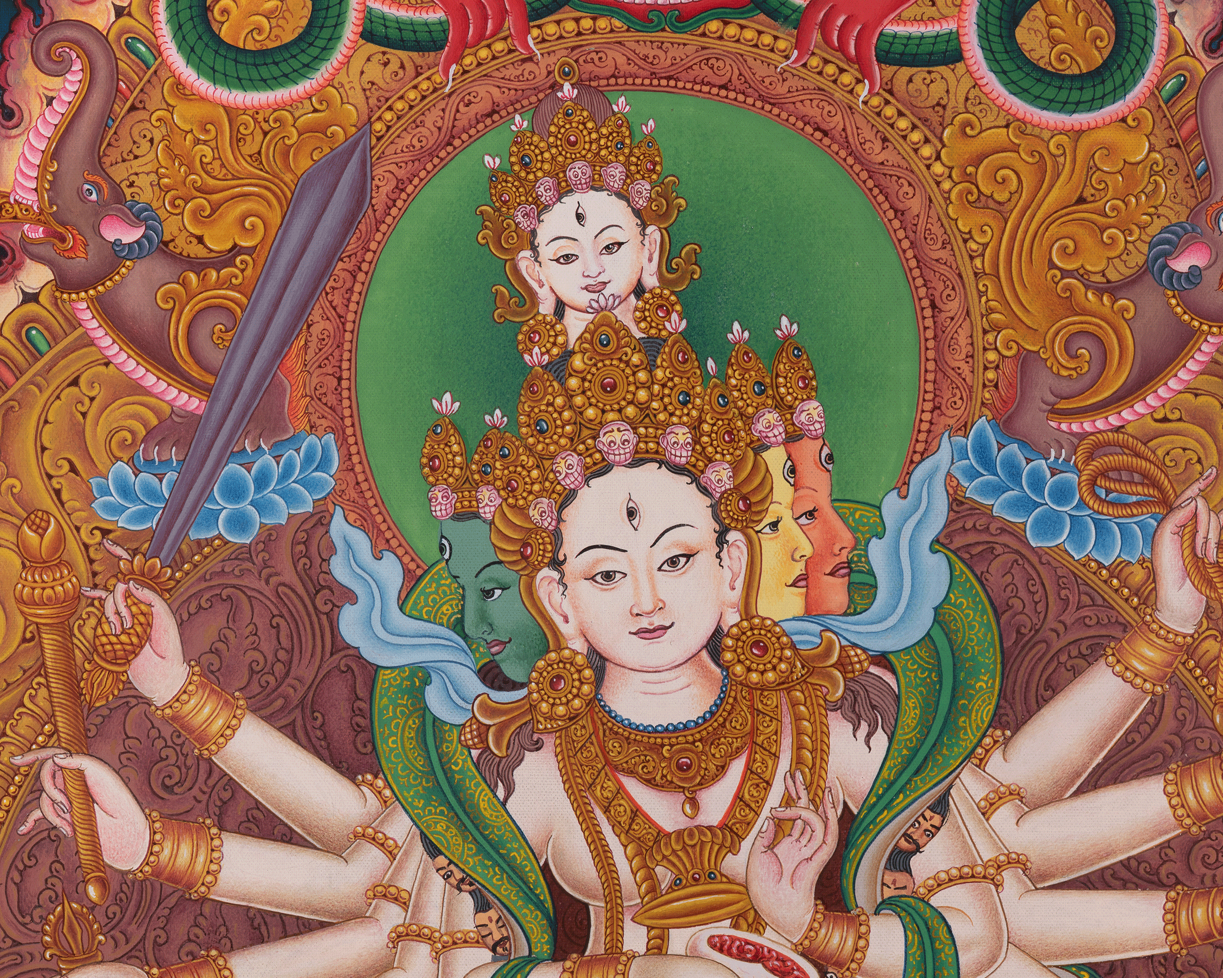 Siddhi Lakshmi Thangka | Powerful Protective Deity of Newar Tradition