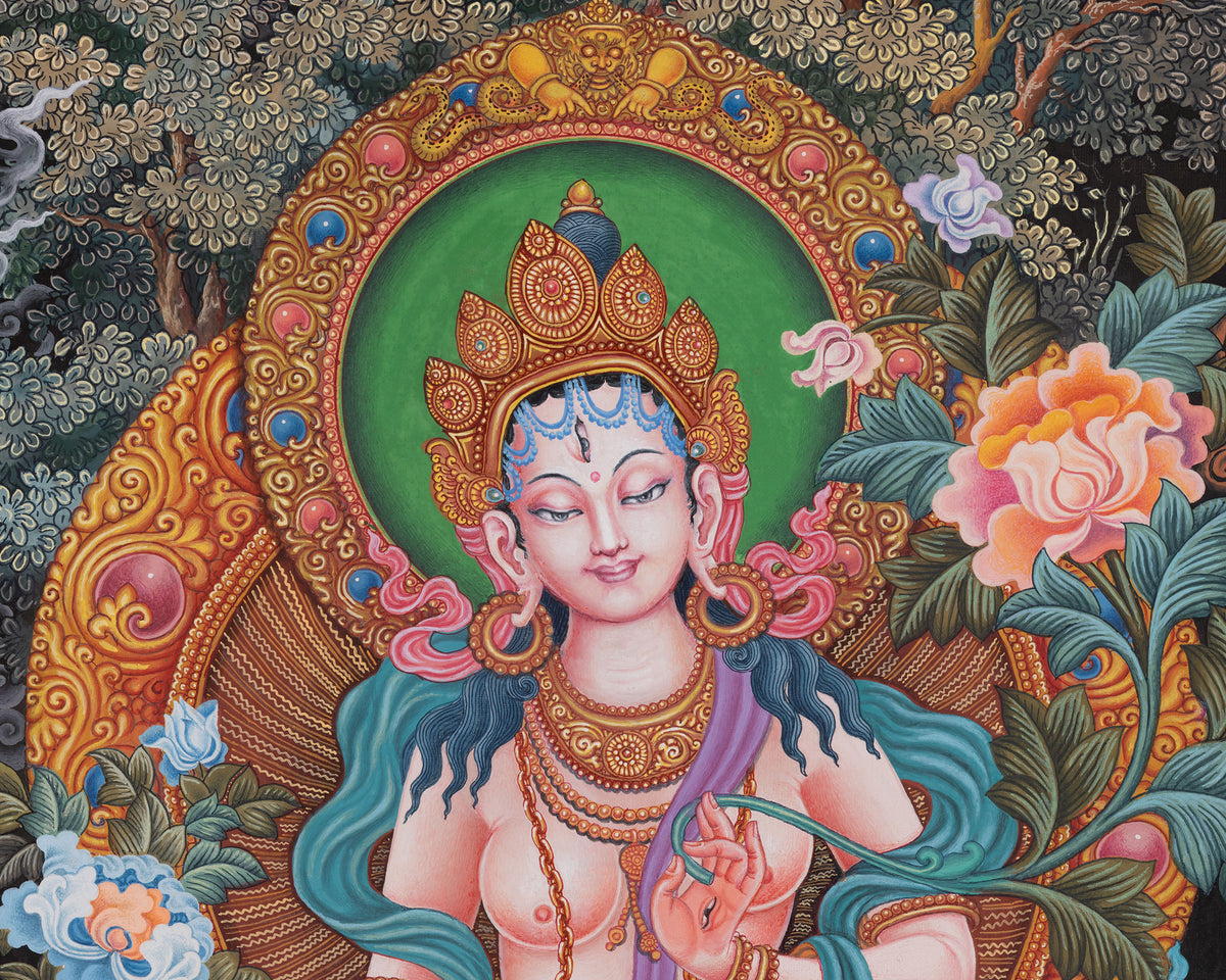 White Tara Sacred Artwork | Sita Tara | Goddess of Compassion and Longevity