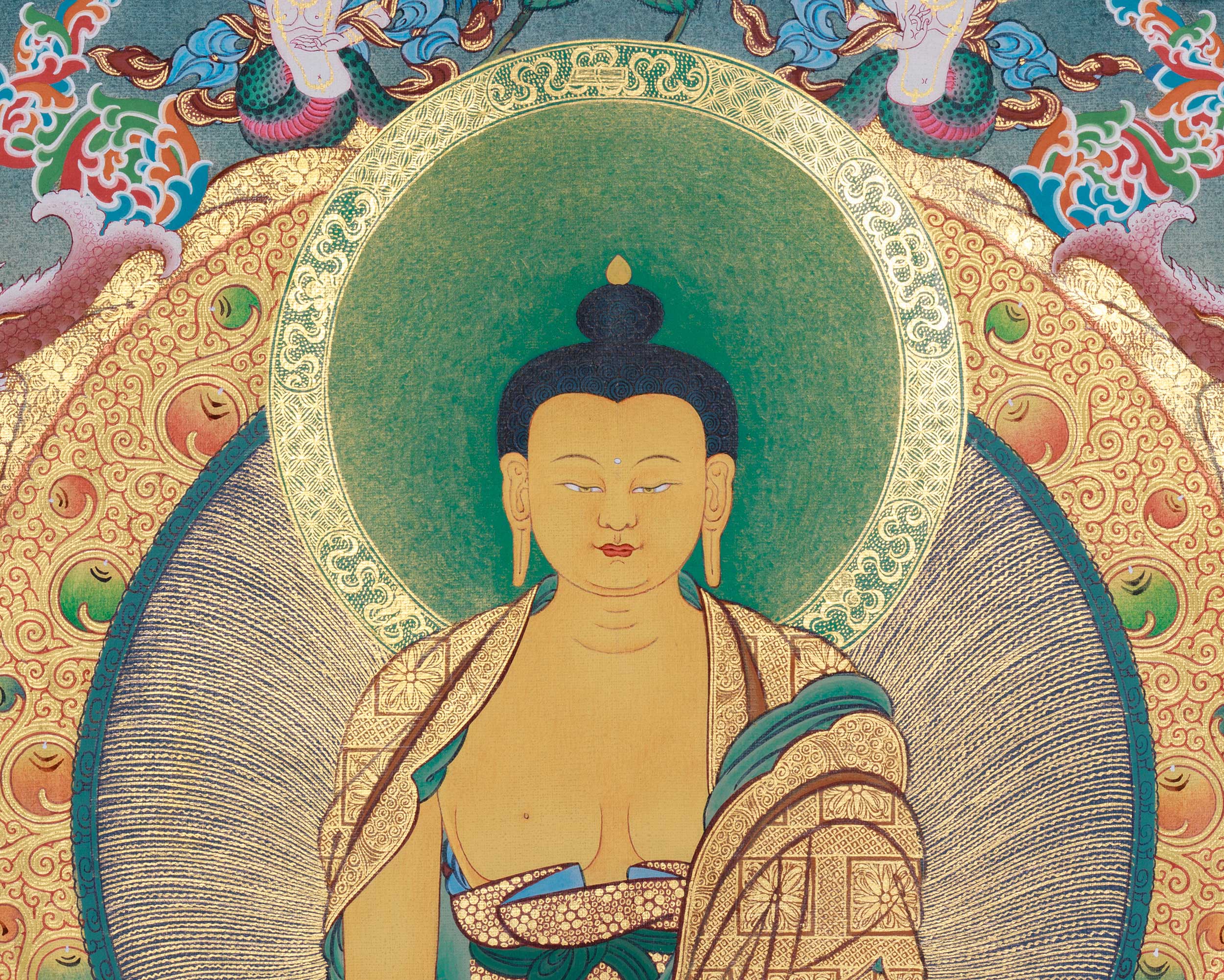Shakyamuni Buddha and His Two Disciples | High-Quality Canvas Print