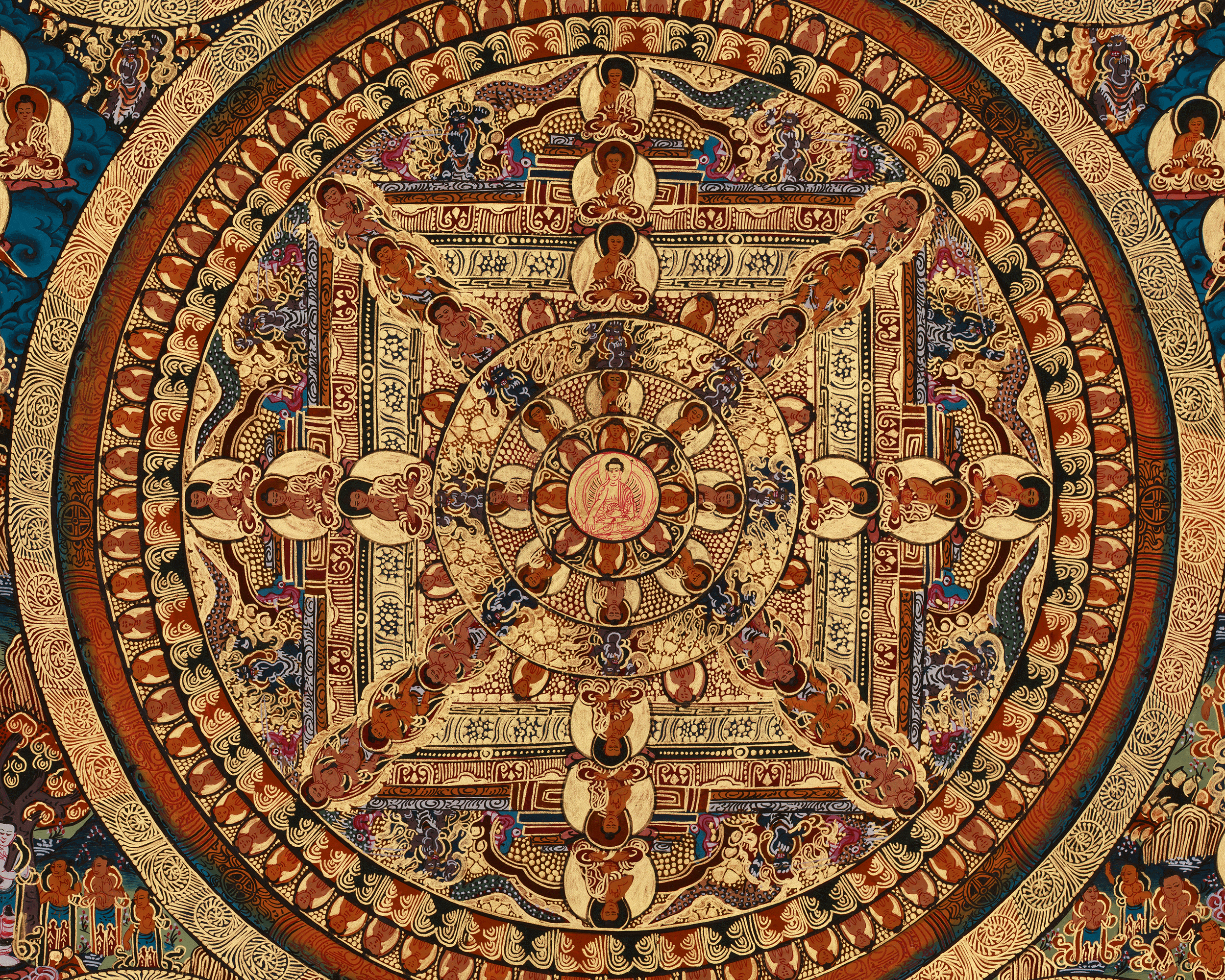 Hand-Painted Buddha Mandala Art | Meditation Altar