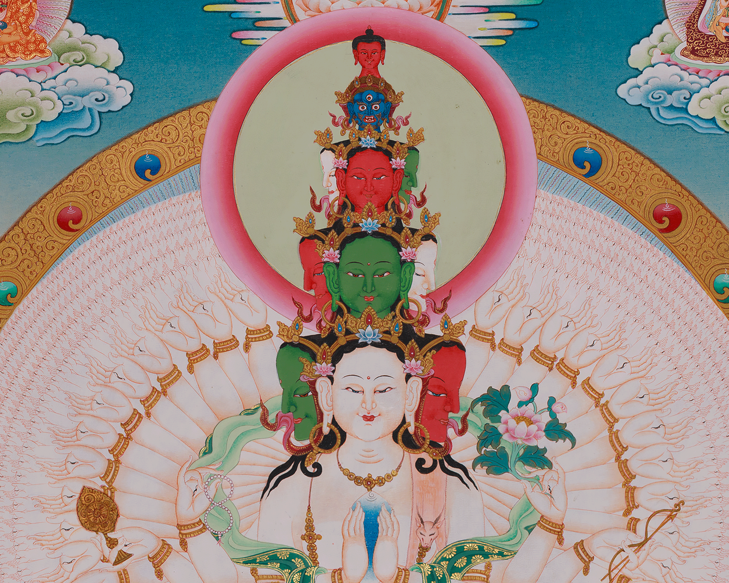 1000 Armed Chenrezig Thangka Artwork | Infinite Compassion
